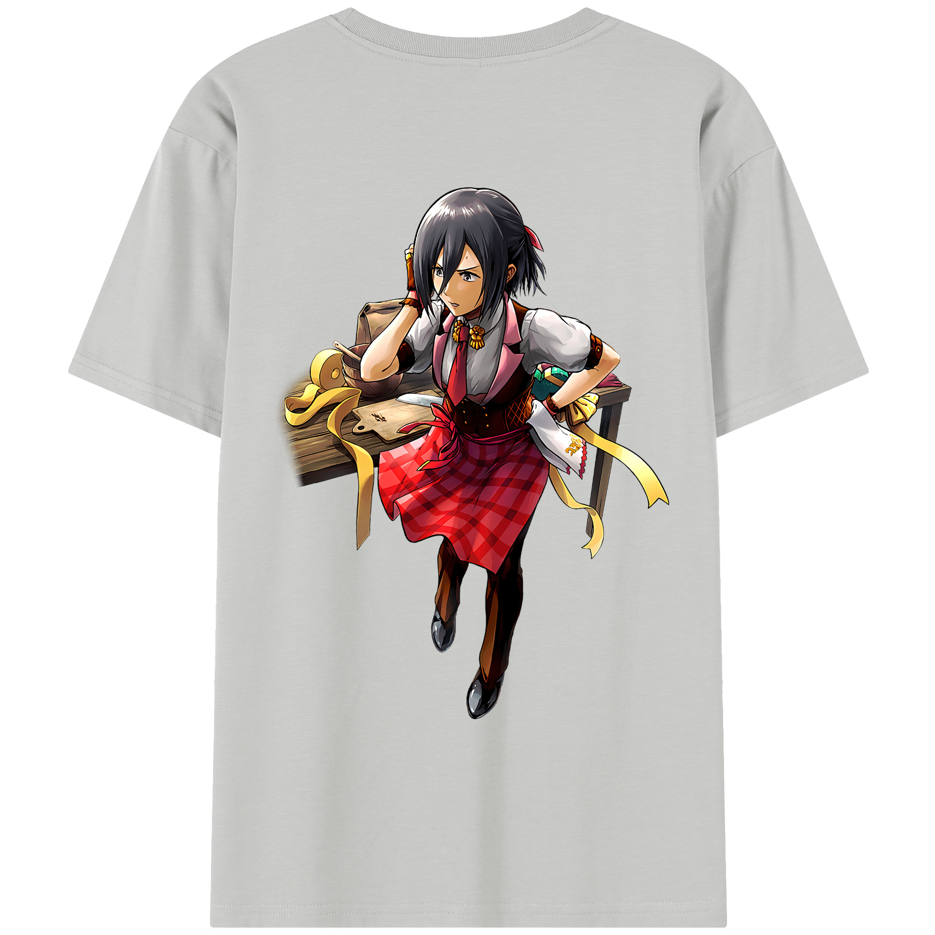 （画像用） 進撃の巨人 ミカサ·アッカーマン Attack on Titan Mikasa Ackerman レディース半袖Tシャツ(バックプリント)