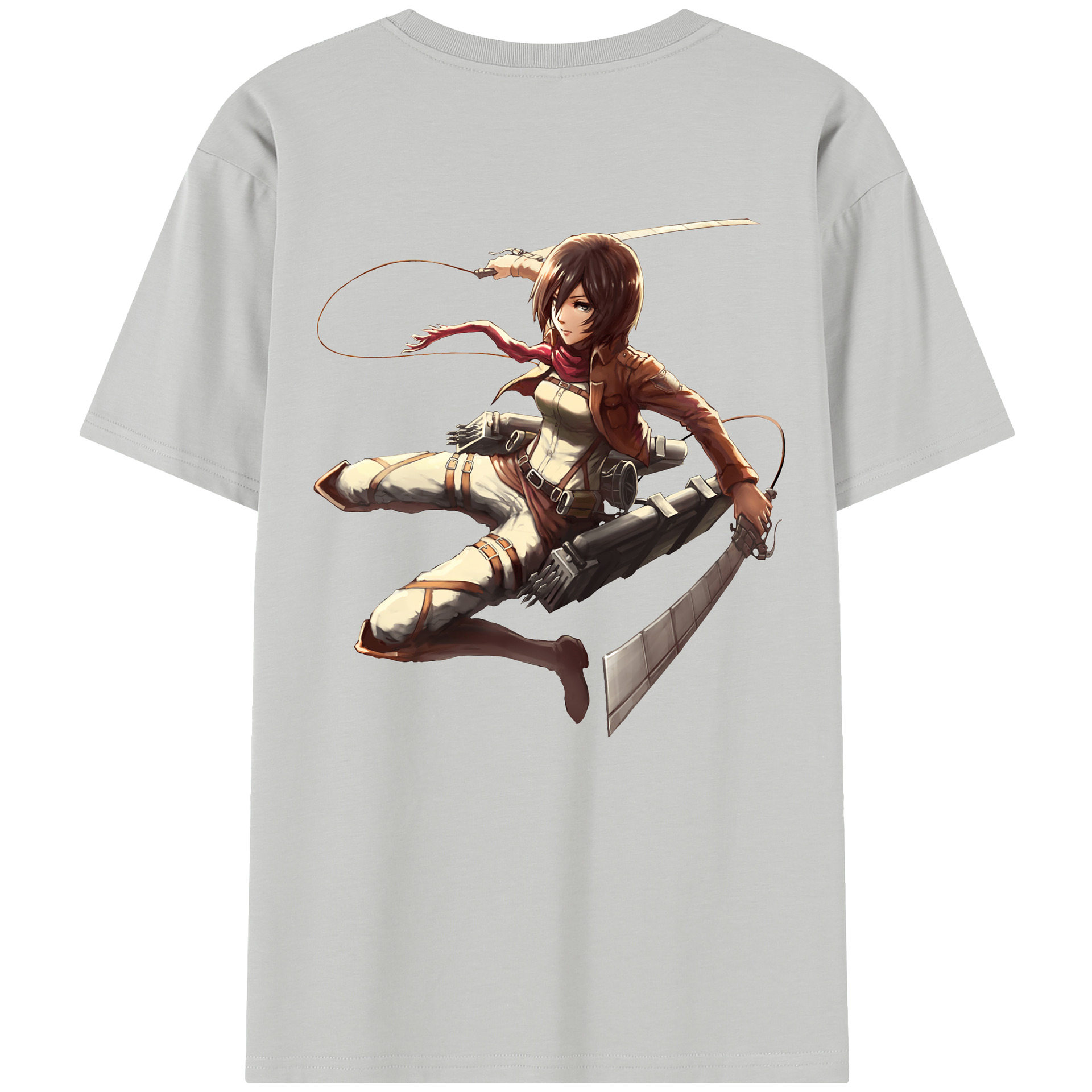 （画像用） 進撃の巨人 ミカサ·アッカーマン Attack on Titan Mikasa Ackerman レディース半袖Tシャツ(バックプリント)