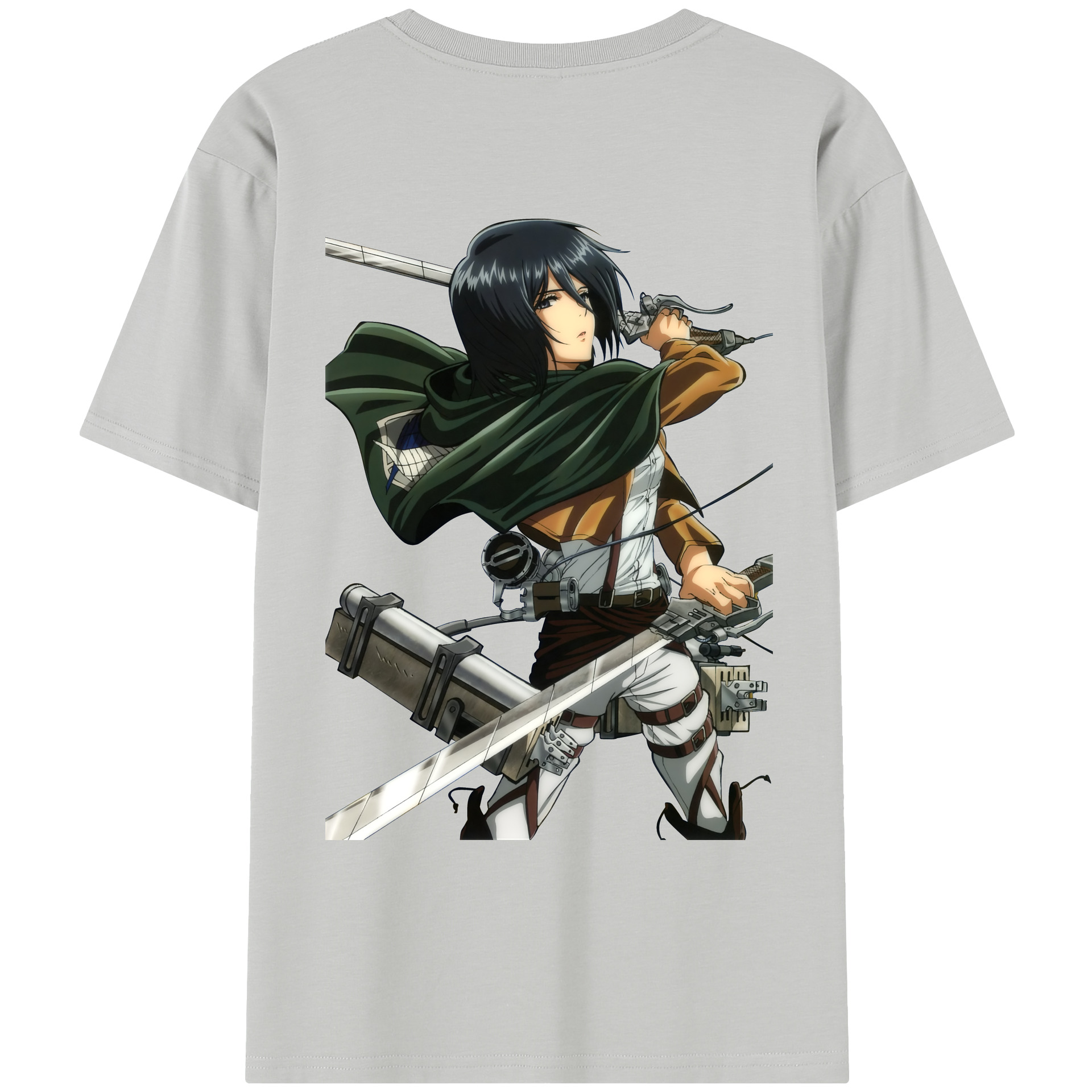（画像用） 進撃の巨人 ミカサ·アッカーマン Attack on Titan Mikasa Ackerman レディース半袖Tシャツ(バックプリント)