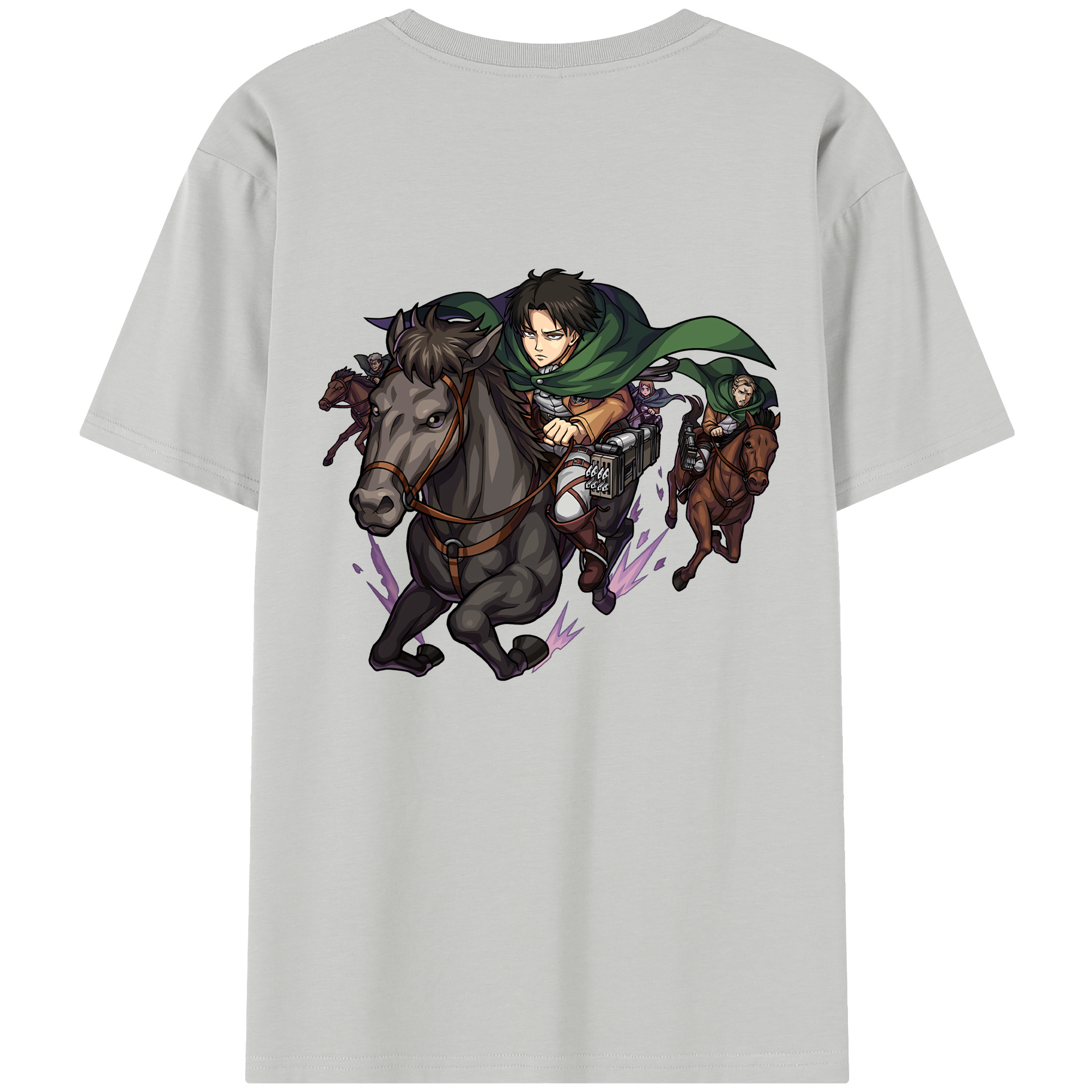 （画像用） 進撃の巨人 リヴァイ·アッカーマン Attack on Titan Levi Ackerman レディース半袖Tシャツ(バックプリント)