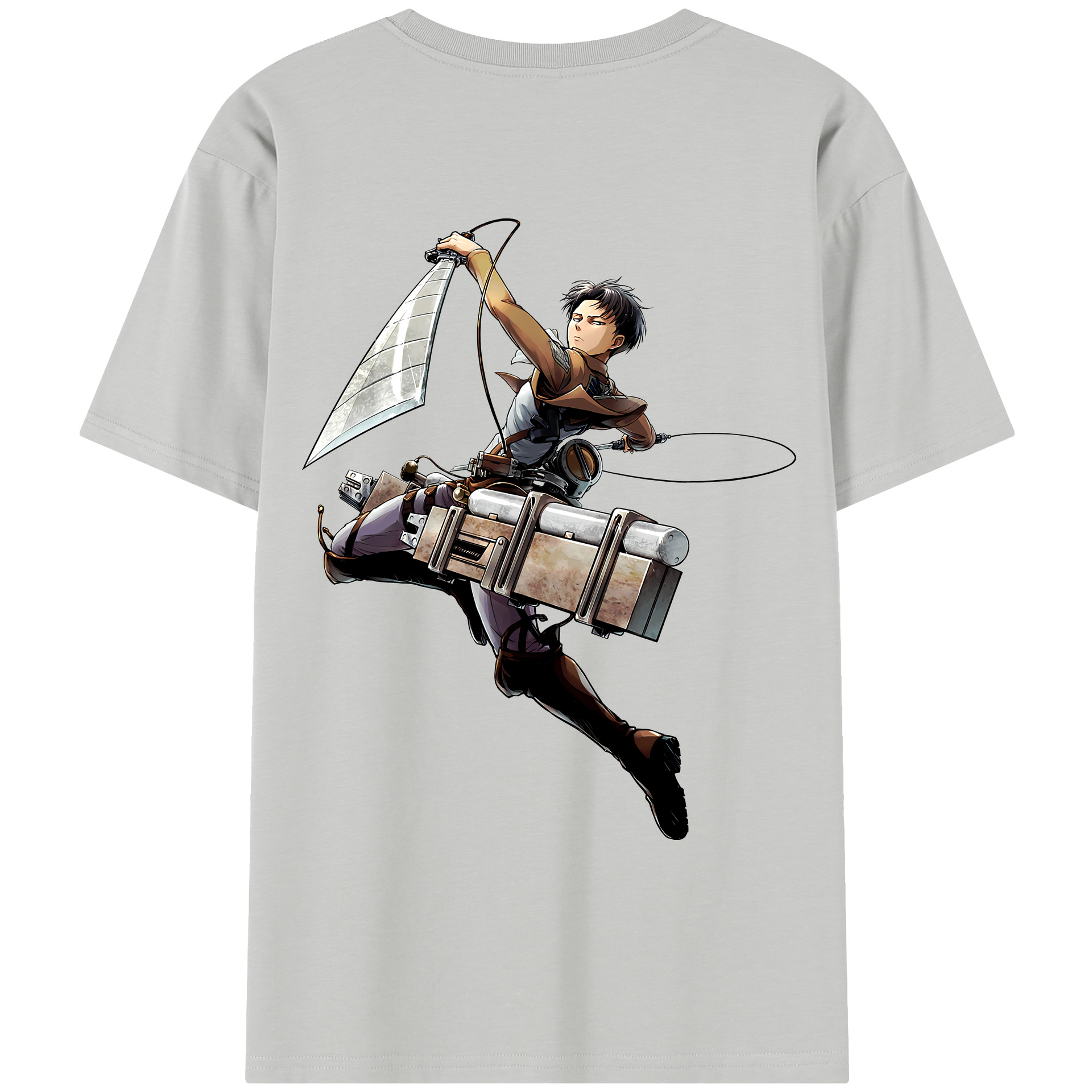 （画像用） 進撃の巨人 リヴァイ·アッカーマン Attack on Titan Levi Ackerman レディース半袖Tシャツ(バックプリント)