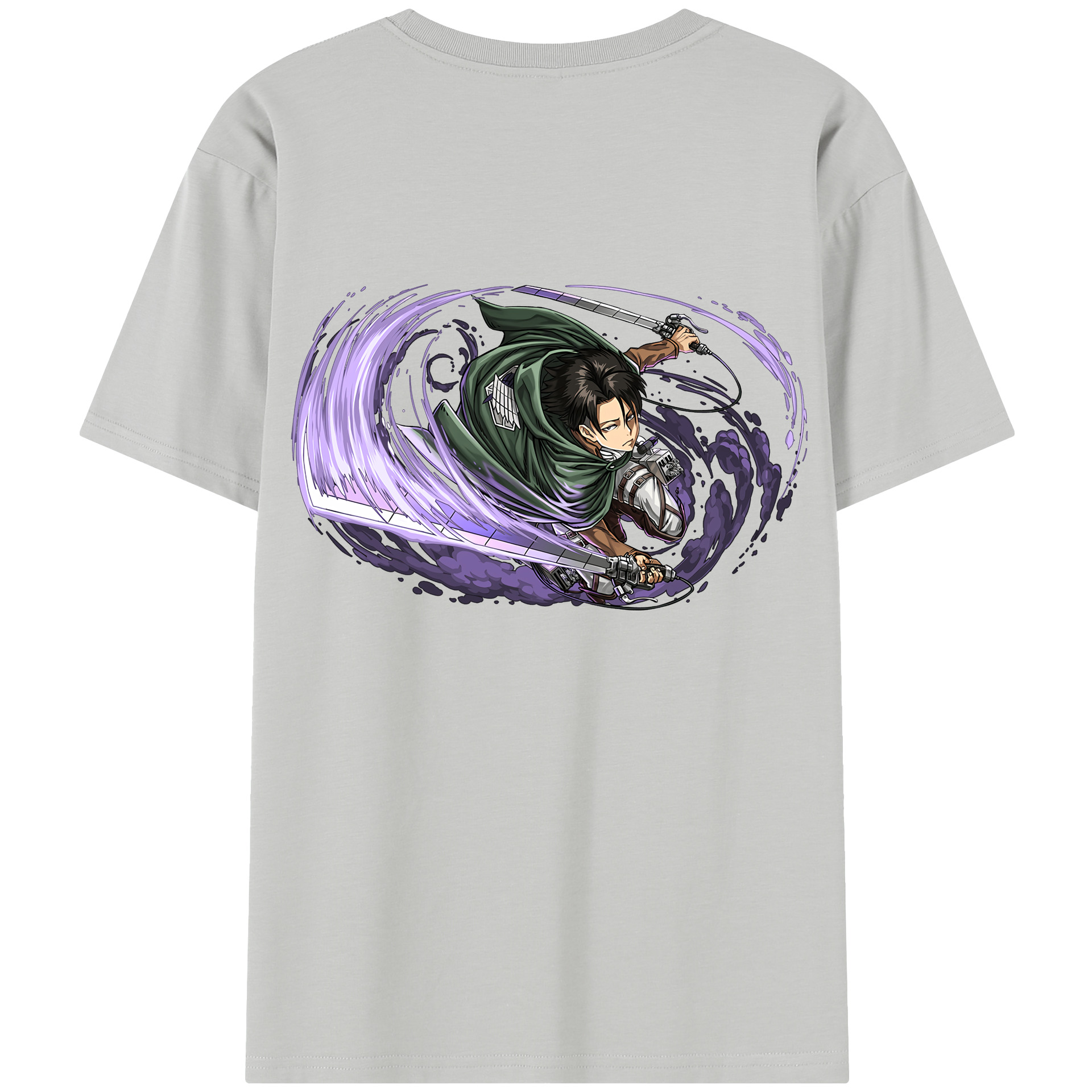 （画像用） 進撃の巨人 リヴァイ·アッカーマン Attack on Titan Levi Ackerman レディース半袖Tシャツ(バックプリント)