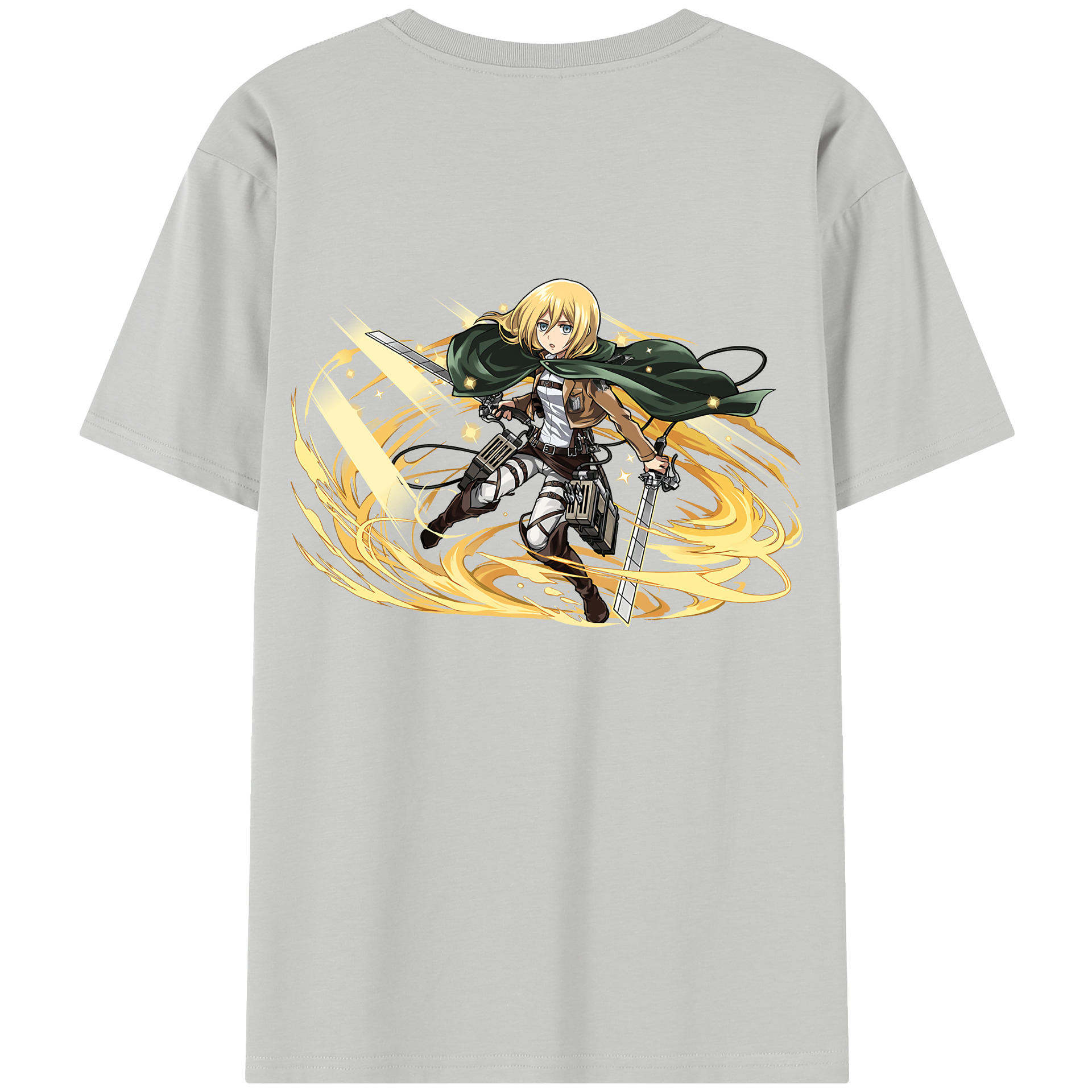 （画像用） 進撃の巨人 クリスタ·レンズ Attack on Titan Christa Lenz レディース半袖Tシャツ(バックプリント)