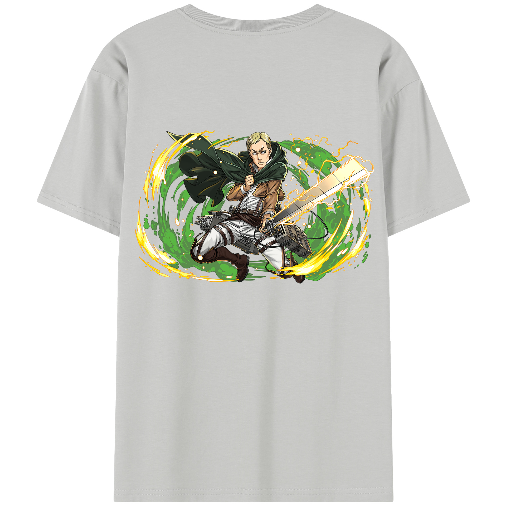 （画像用） 進撃の巨人 エルヴィン・スミス Attack on Titan Erwin Smith レディース半袖Tシャツ(バックプリント)