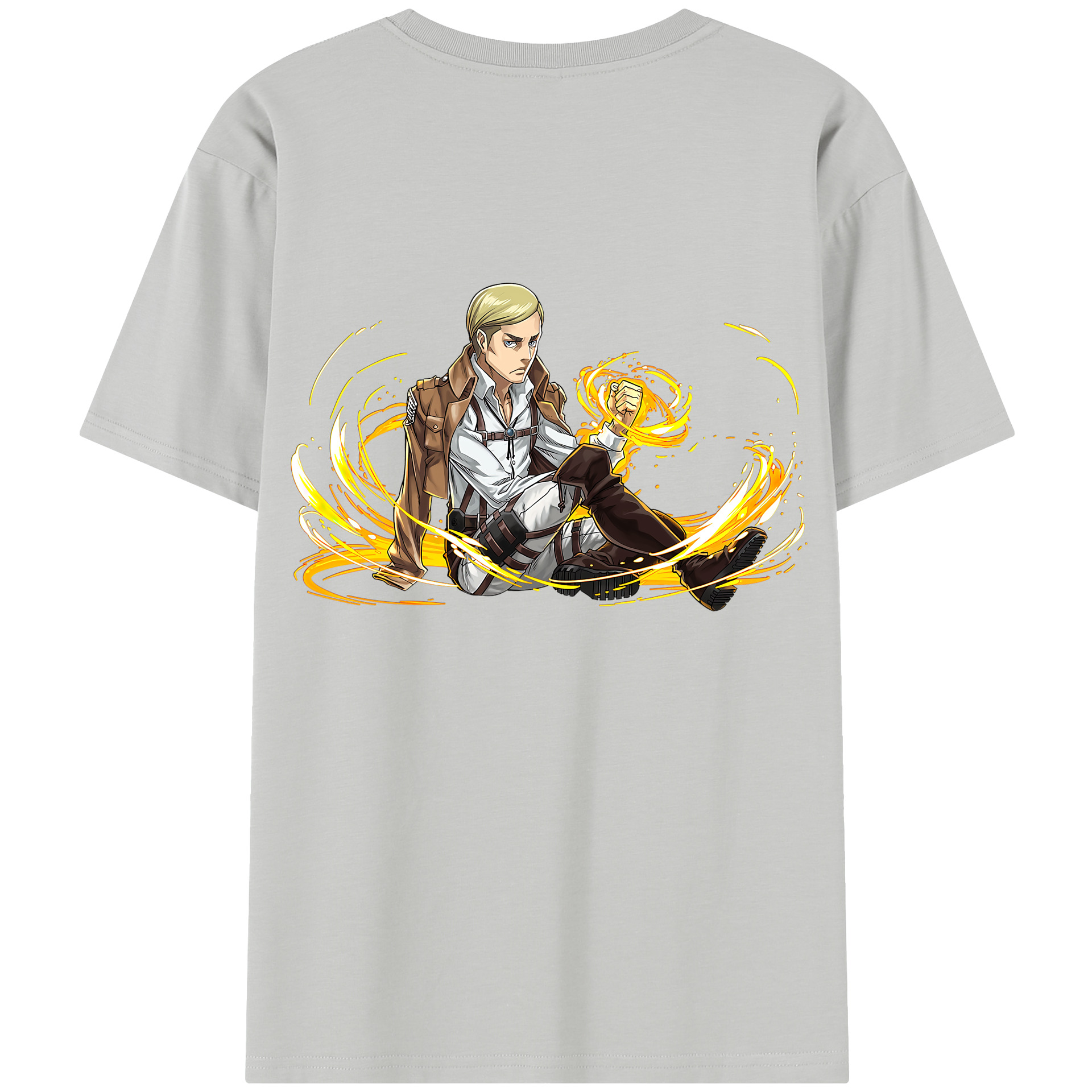 （画像用） 進撃の巨人 エルヴィン・スミス Attack on Titan Erwin Smith レディース半袖Tシャツ(バックプリント)