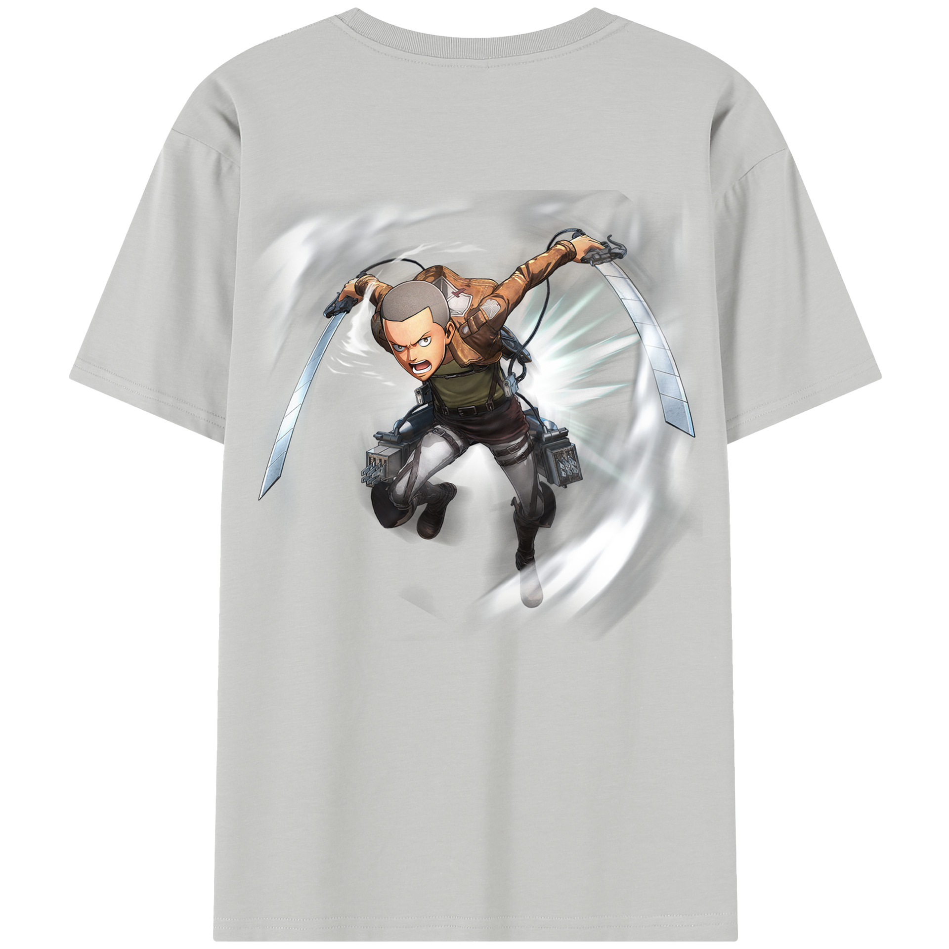 （画像用） 進撃の巨人 コニー·スプリンガー Attack on Titan Connie Springer レディース半袖Tシャツ(バックプリント)
