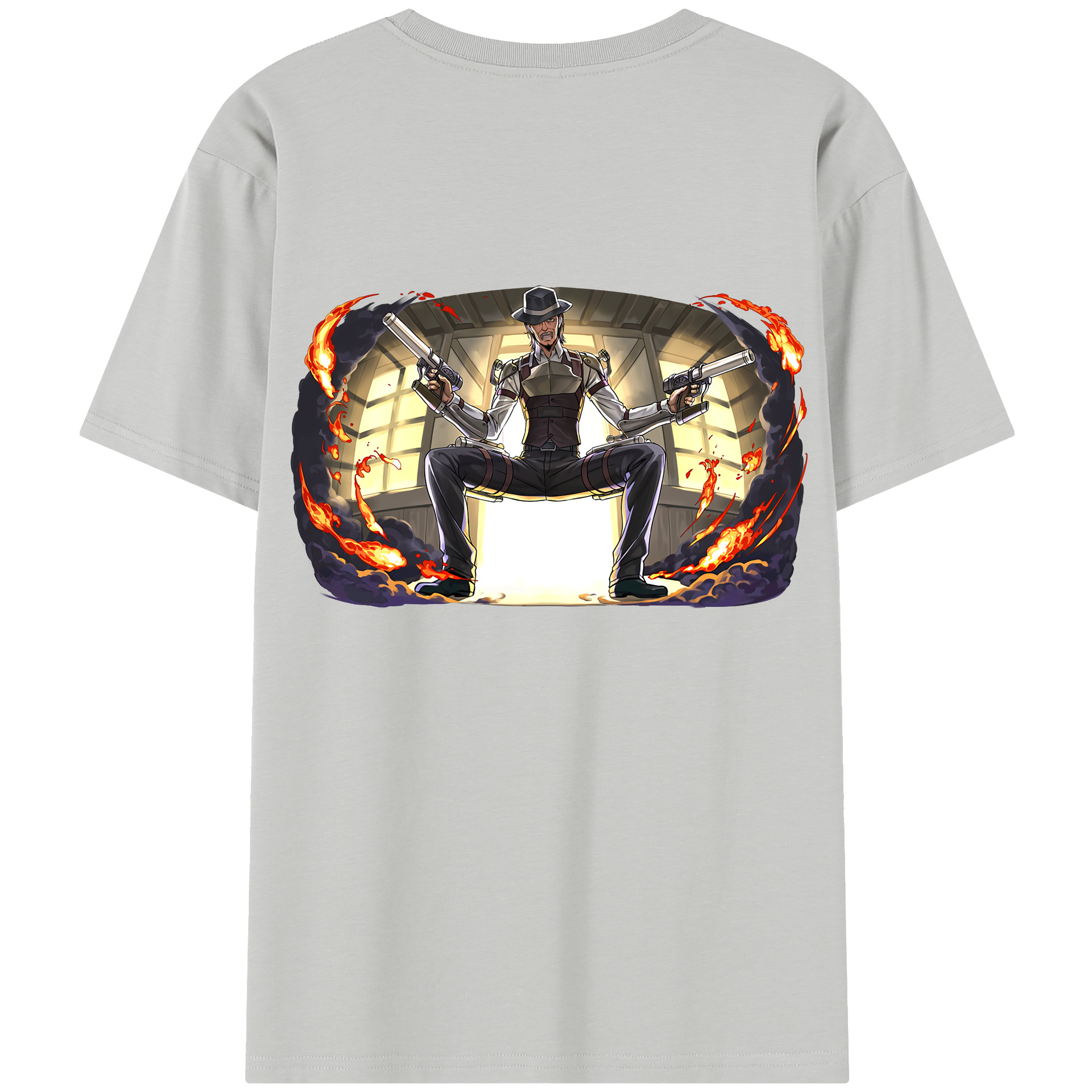 （画像用） 進撃の巨人 ケニー·アッカーマン Attack on Titan Kenny Ackerman レディース半袖Tシャツ(バックプリント)