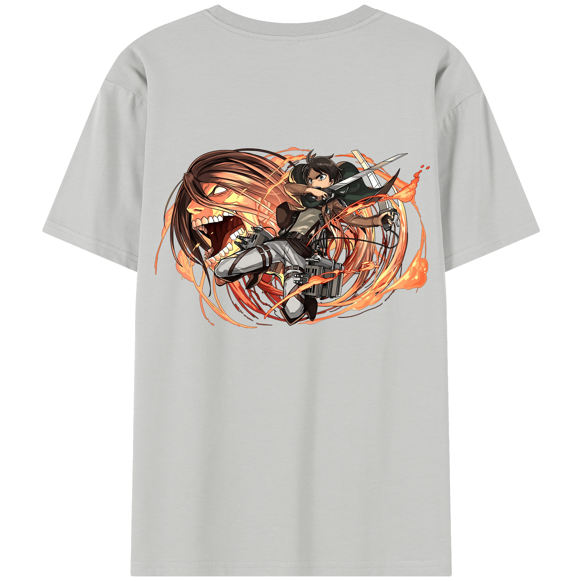（画像用） 進撃の巨人 エレン･イェーガー Attack on Titan Eren Jäger レディース半袖Tシャツ(バックプリント)