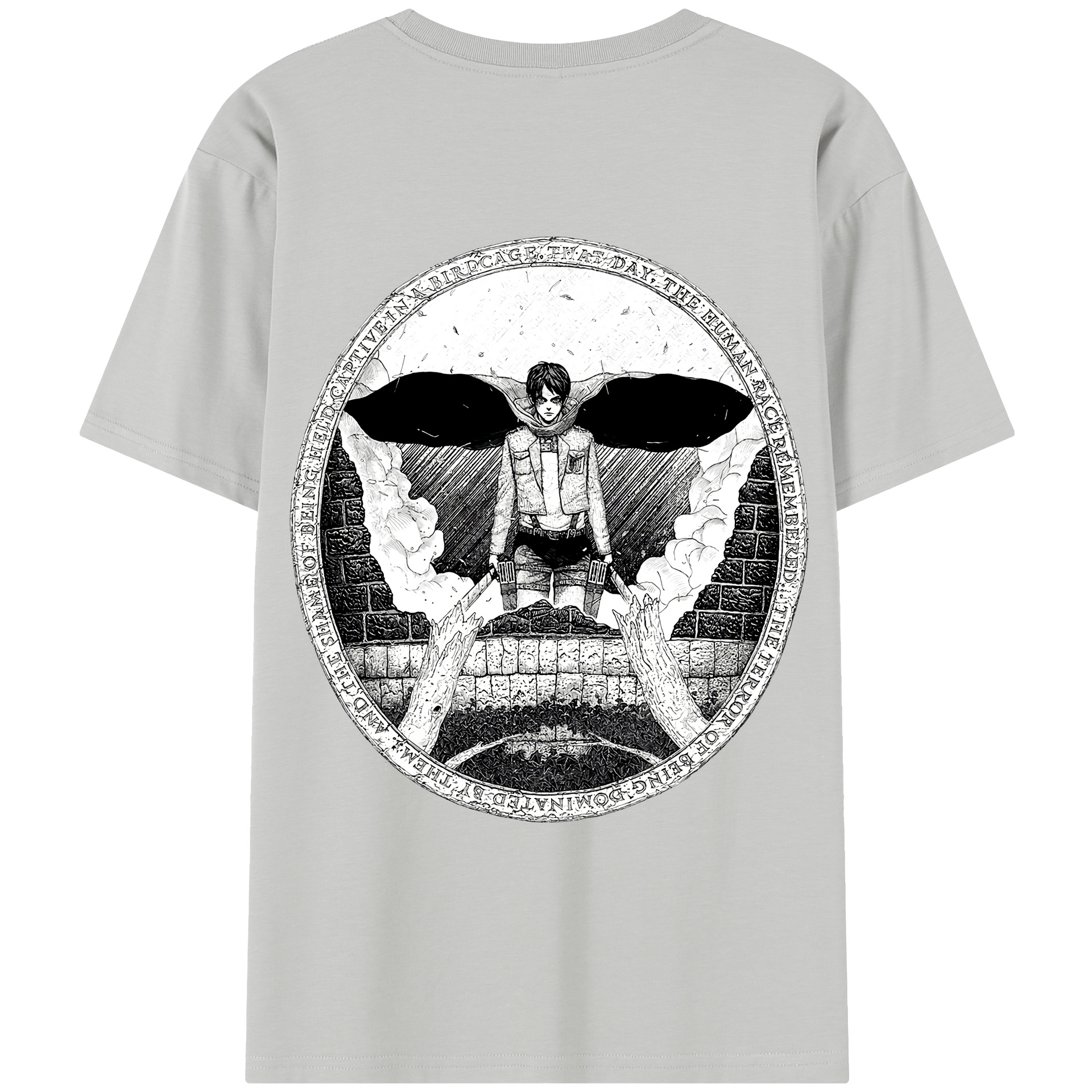 （画像用） 進撃の巨人 エレン･イェーガー Attack on Titan Eren Jäger レディース半袖Tシャツ(バックプリント)