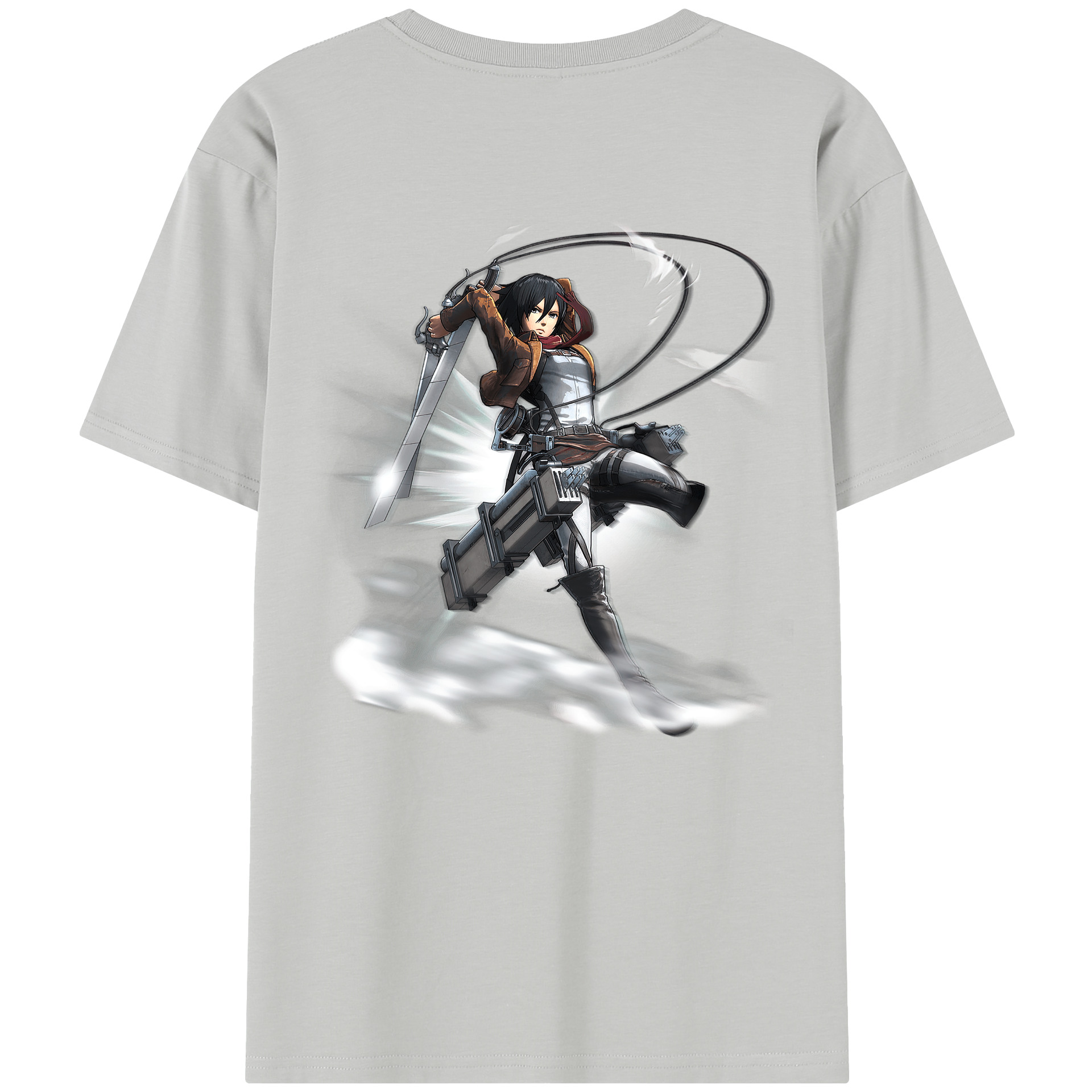 （画像用） 進撃の巨人 ミカサ·アッカーマン Attack on Titan Mikasa Ackerman レディース半袖Tシャツ(バックプリント)