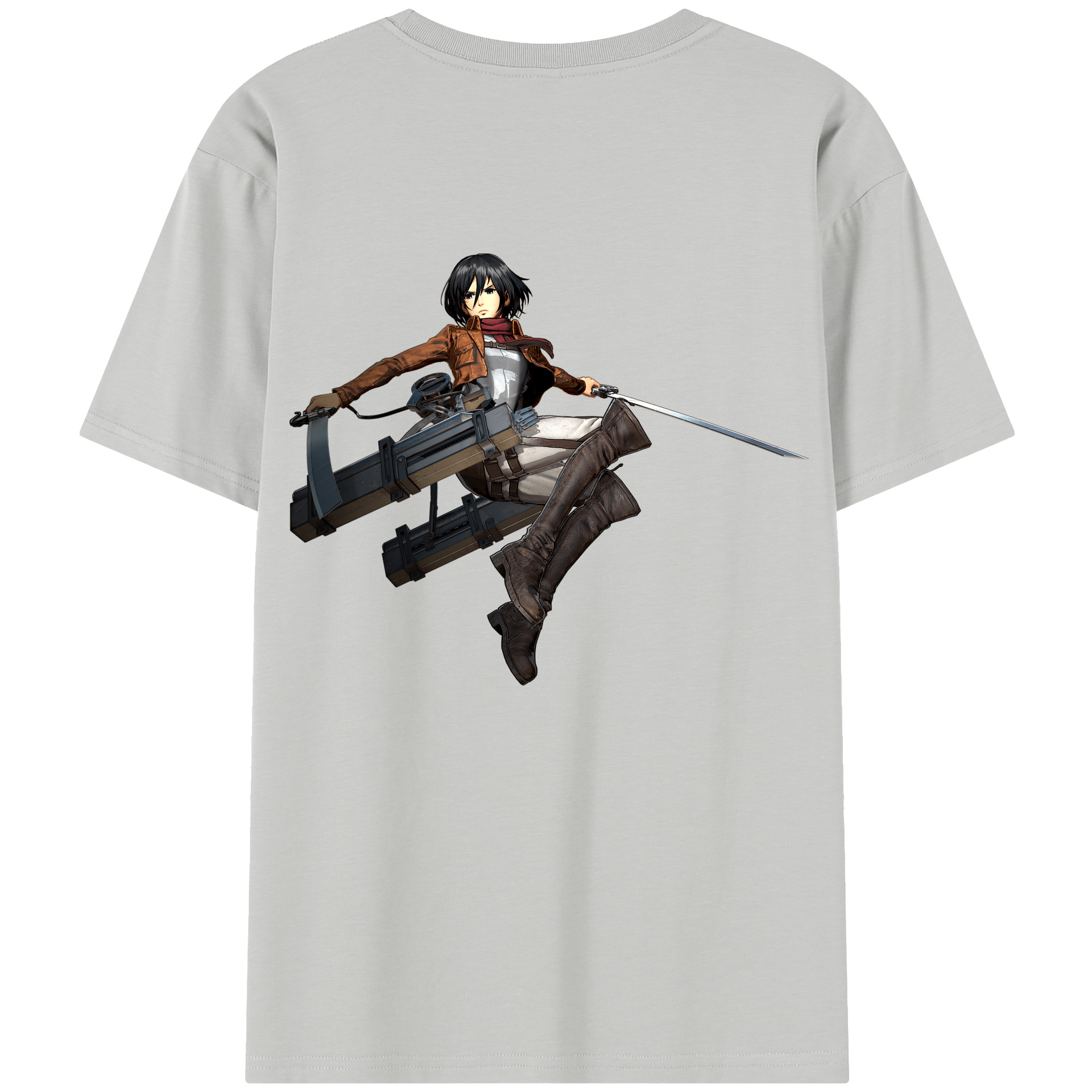 （画像用） 進撃の巨人 ミカサ·アッカーマン Attack on Titan Mikasa Ackerman レディース半袖Tシャツ(バックプリント)