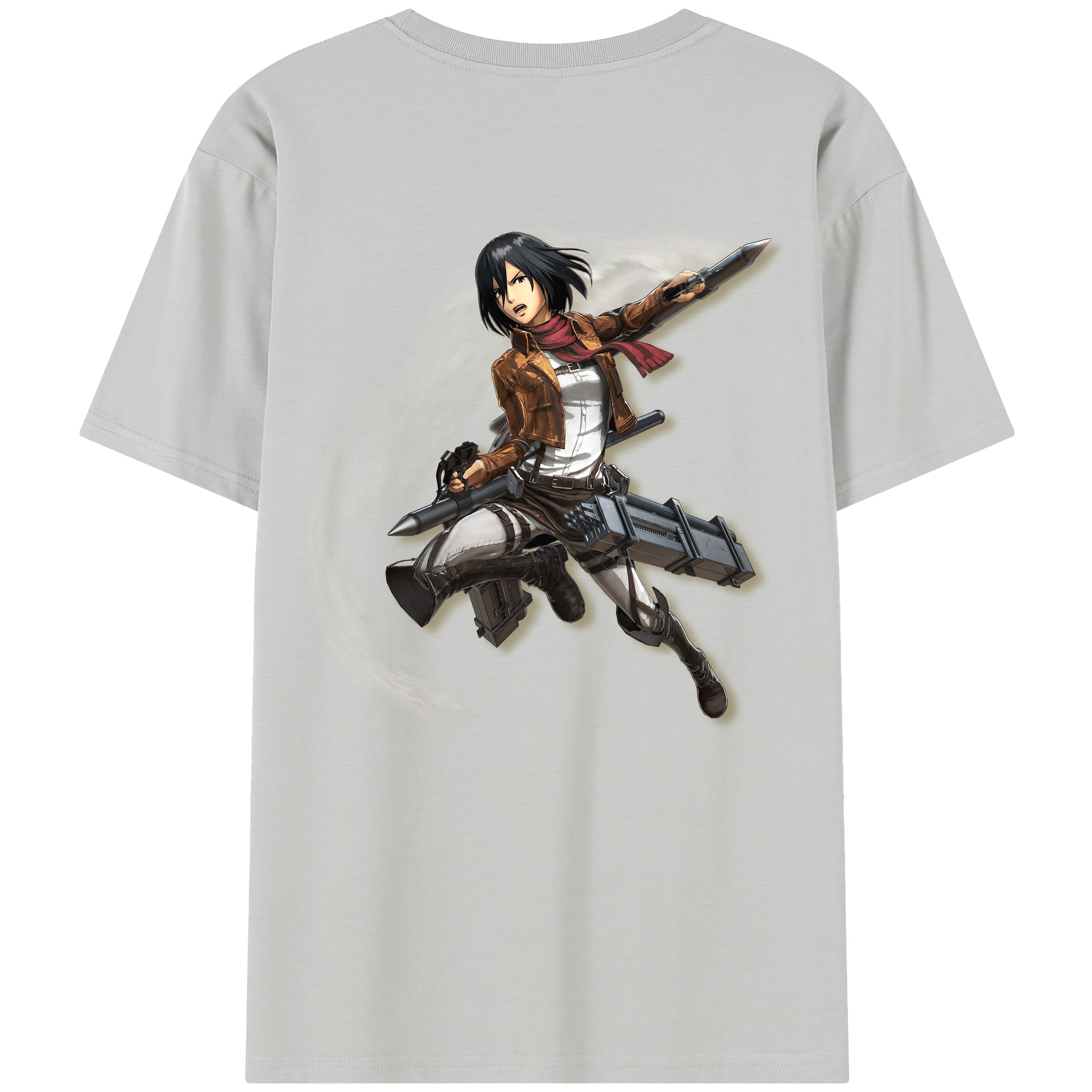 （画像用） 進撃の巨人 ミカサ·アッカーマン Attack on Titan Mikasa Ackerman レディース半袖Tシャツ(バックプリント)