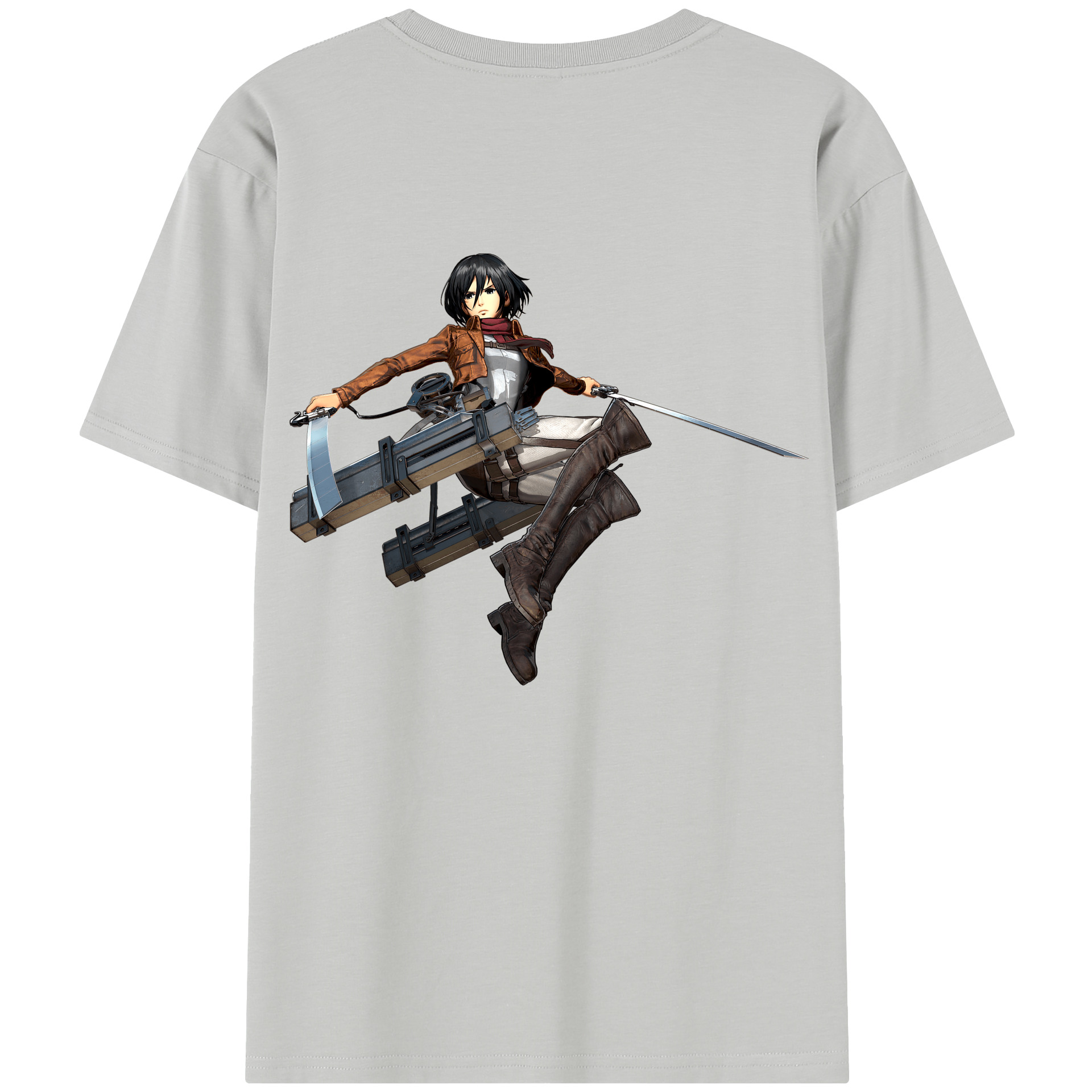 （画像用） 進撃の巨人 ミカサ·アッカーマン Attack on Titan Mikasa Ackerman レディース半袖Tシャツ(バックプリント)
