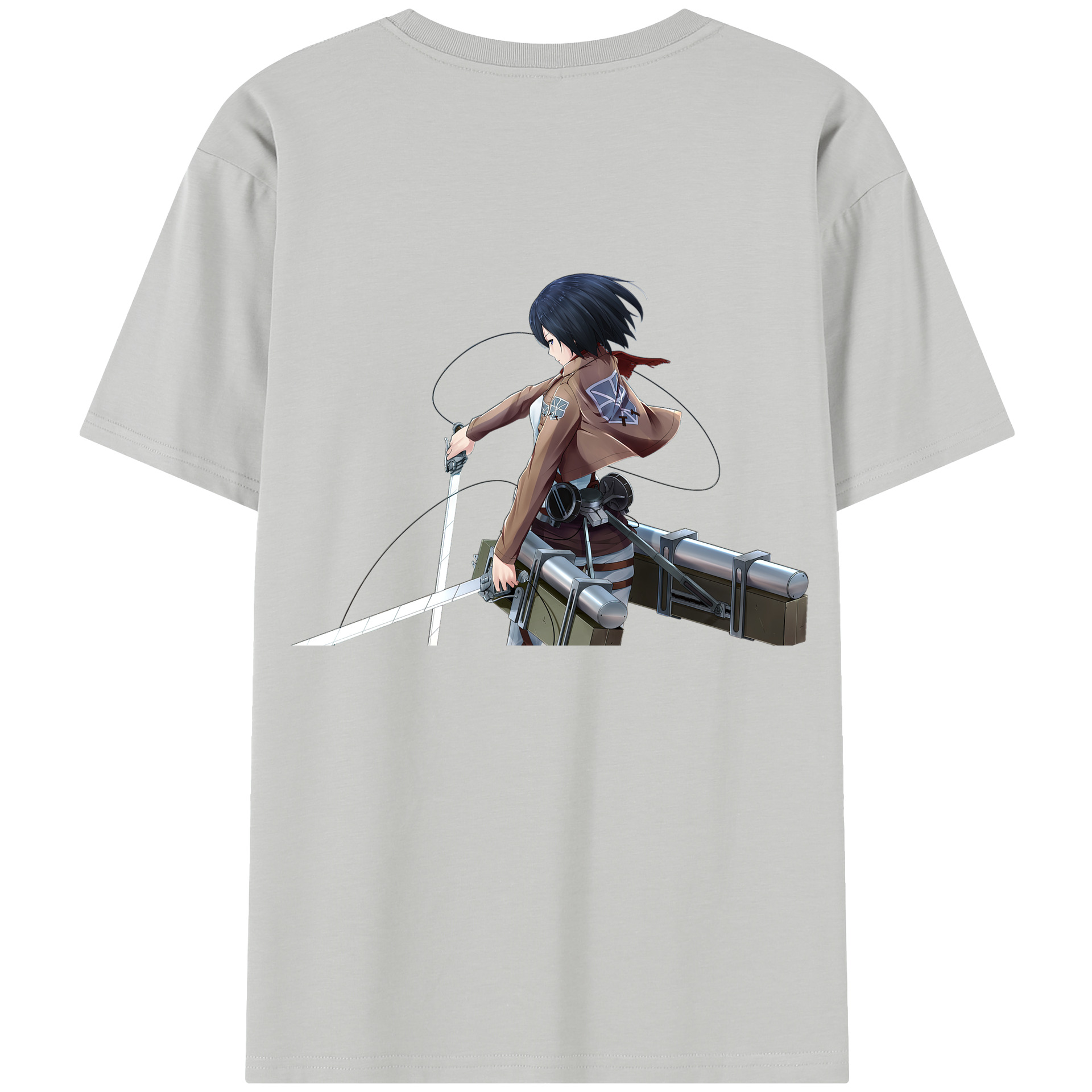 （画像用） 進撃の巨人 ミカサ·アッカーマン Attack on Titan Mikasa Ackerman レディース半袖Tシャツ(バックプリント)