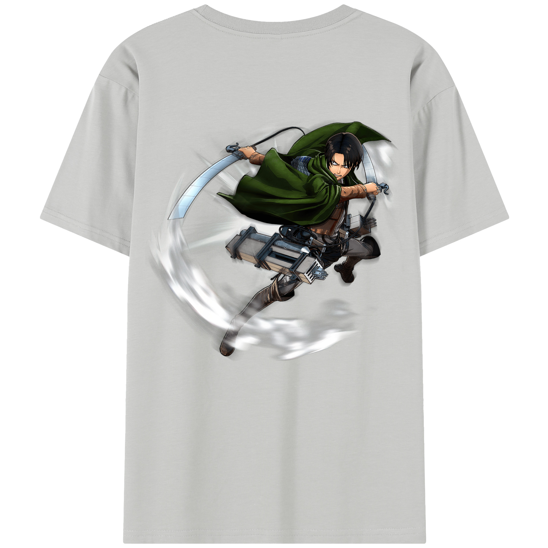 （画像用） 進撃の巨人 リヴァイ·アッカーマン Attack on Titan Levi Ackerman レディース半袖Tシャツ(バックプリント)