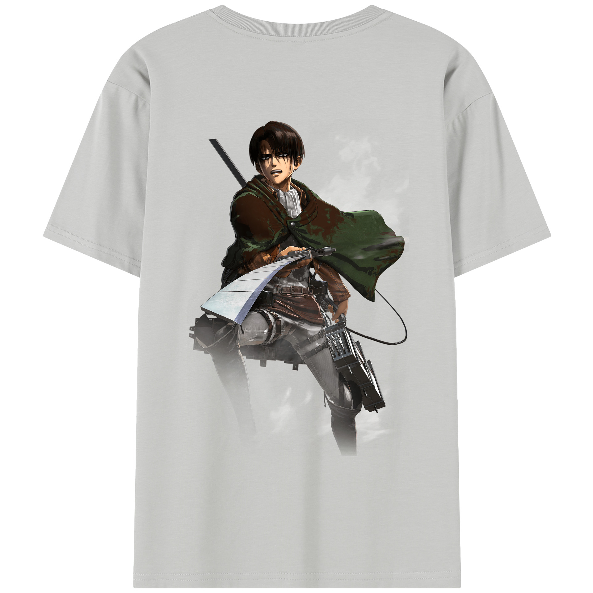 （画像用） 進撃の巨人 リヴァイ·アッカーマン Attack on Titan Levi Ackerman レディース半袖Tシャツ(バックプリント)
