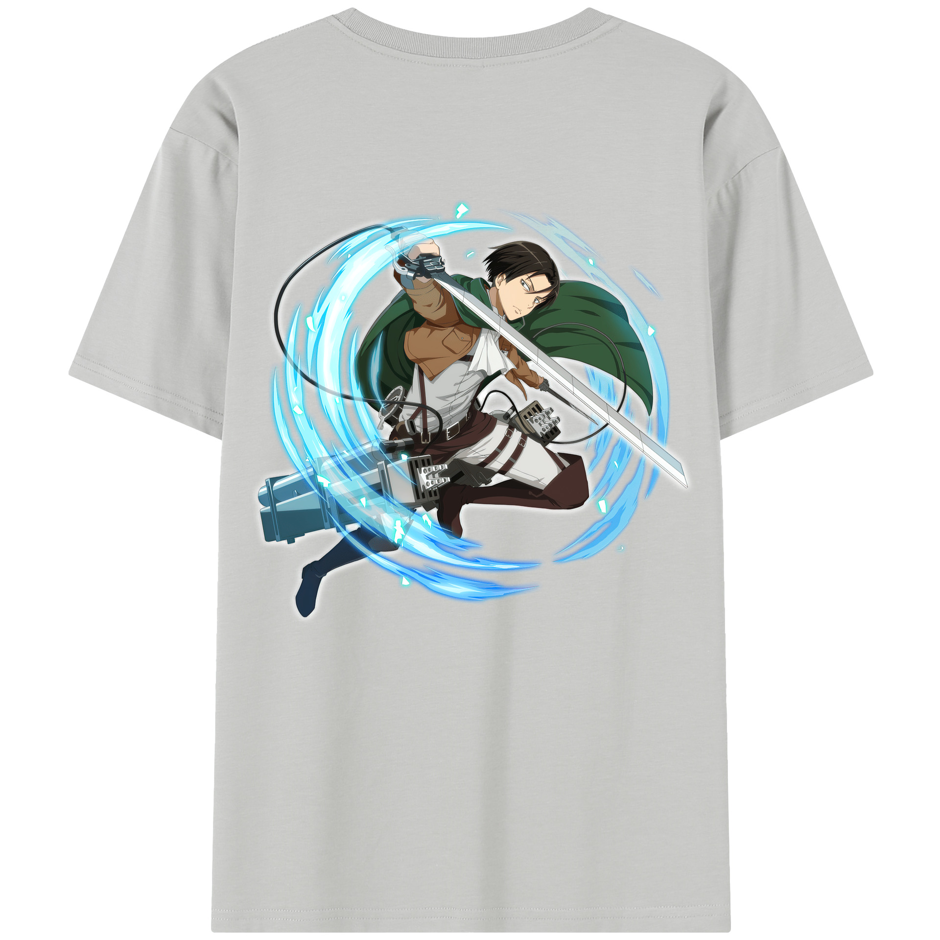 （画像用） 進撃の巨人 リヴァイ·アッカーマン Attack on Titan Levi Ackerman レディース半袖Tシャツ(バックプリント)
