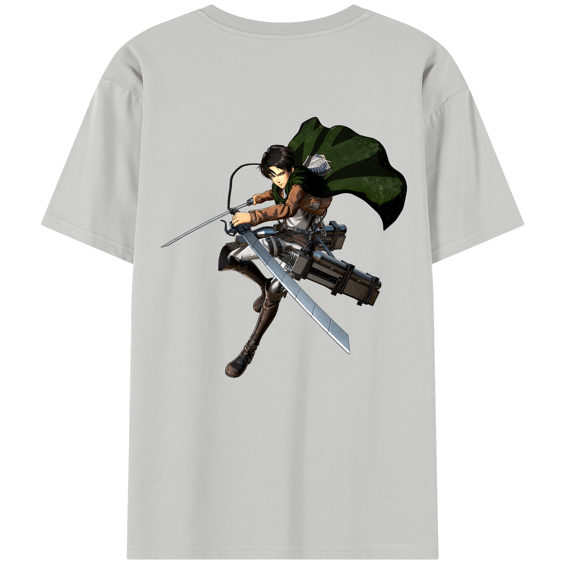（画像用） 進撃の巨人 リヴァイ·アッカーマン Attack on Titan Levi Ackerman レディース半袖Tシャツ(バックプリント)