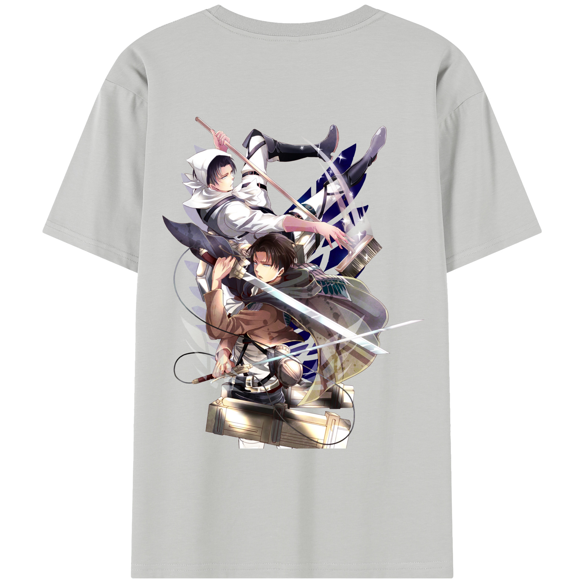 （画像用） 進撃の巨人 リヴァイ·アッカーマン Attack on Titan Levi Ackerman レディース半袖Tシャツ(バックプリント)
