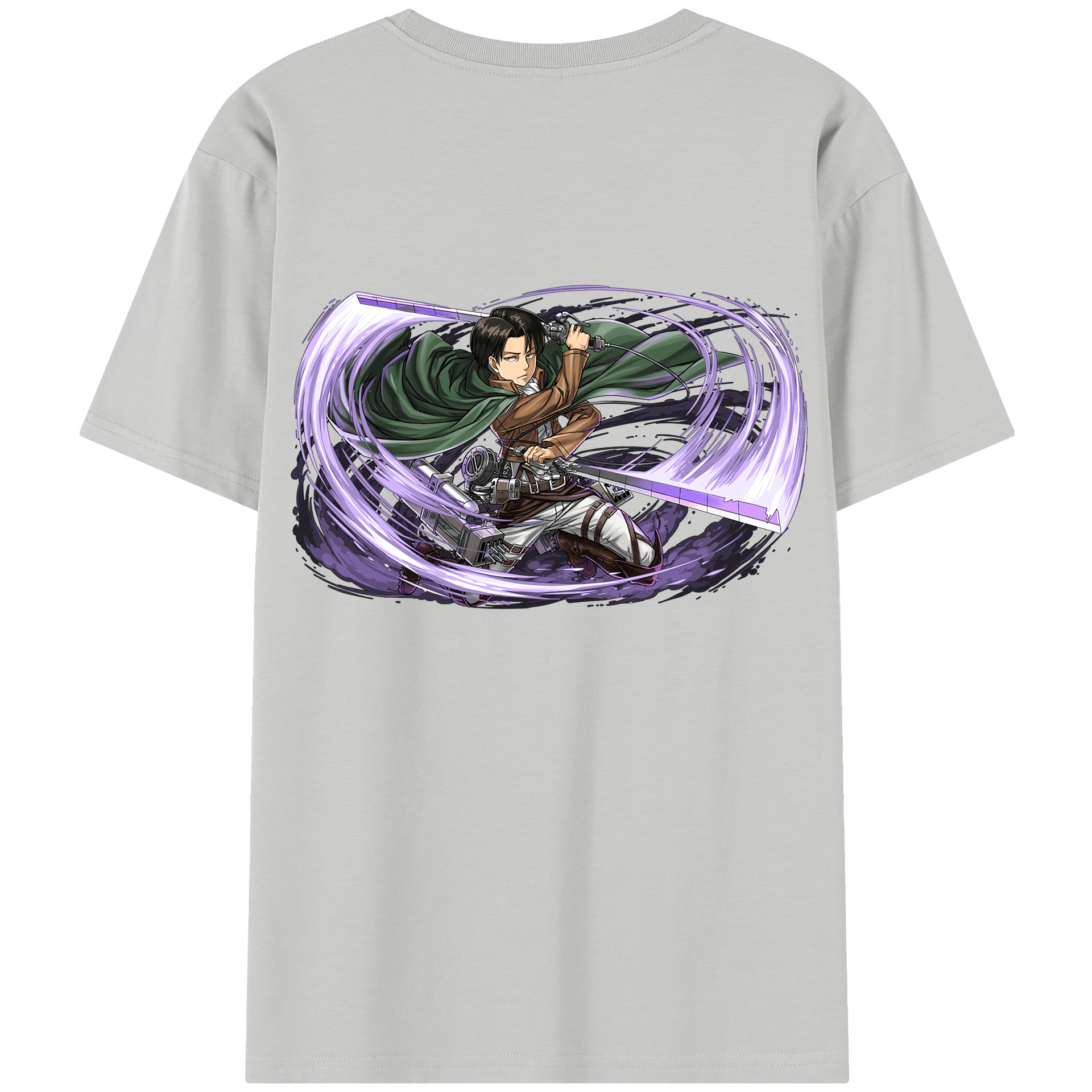 （画像用） 進撃の巨人 リヴァイ·アッカーマン Attack on Titan Levi Ackerman レディース半袖Tシャツ(バックプリント)