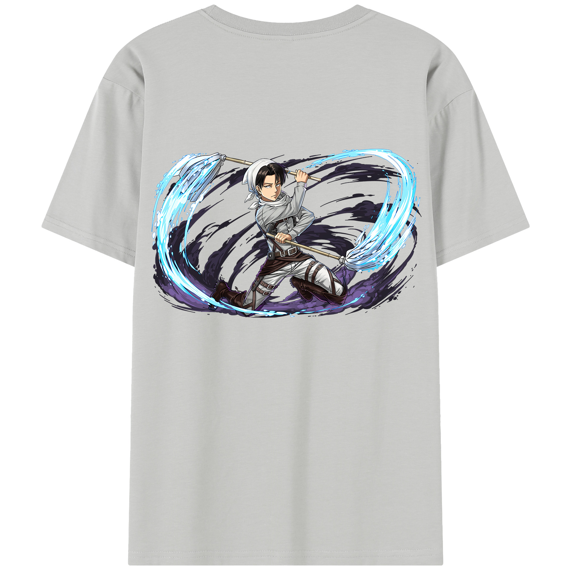 （画像用） 進撃の巨人 リヴァイ·アッカーマン Attack on Titan Levi Ackerman レディース半袖Tシャツ(バックプリント)