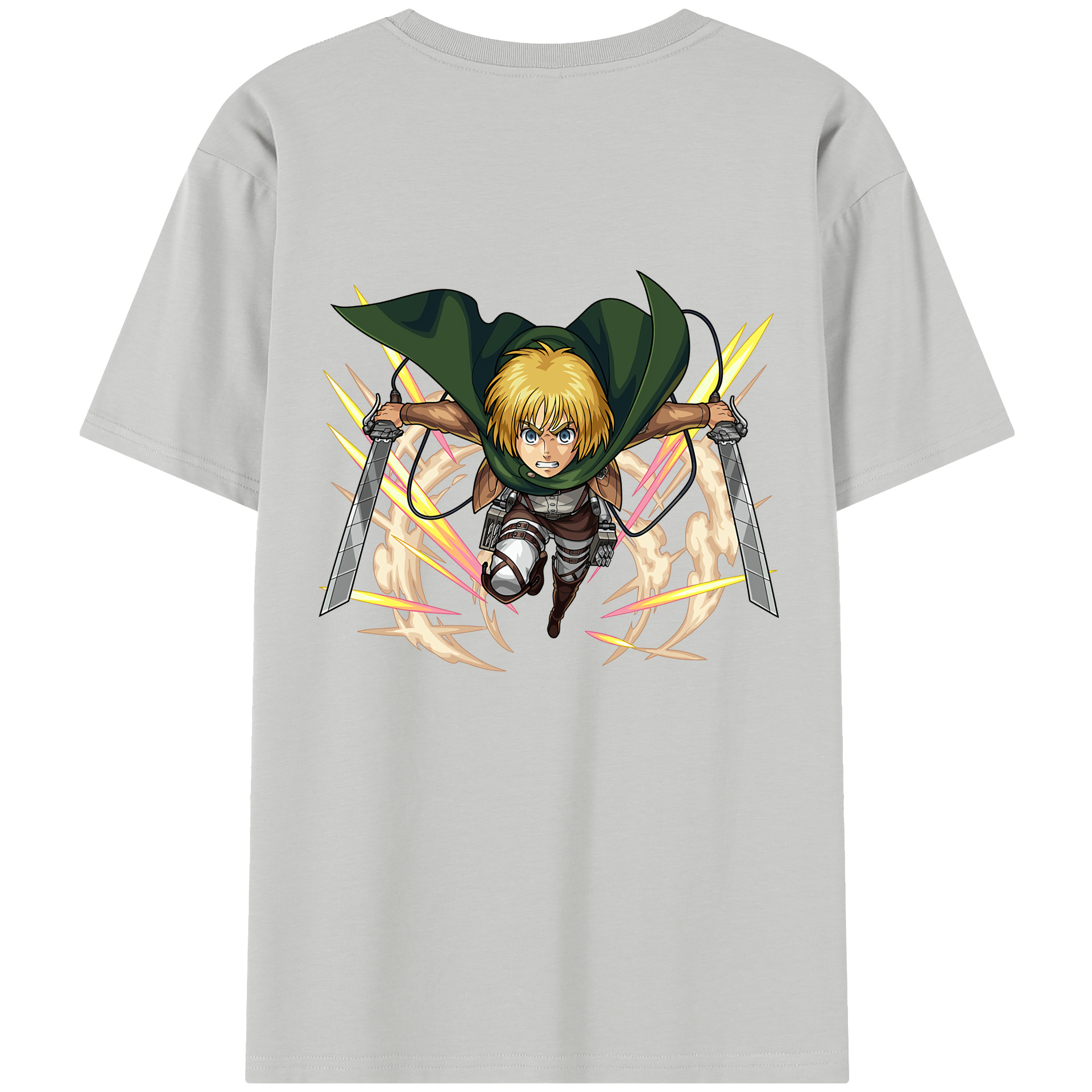 （画像用） 進撃の巨人 アルミン·アルレルト Attack on Titan Armin Arlert レディース半袖Tシャツ(バックプリント)