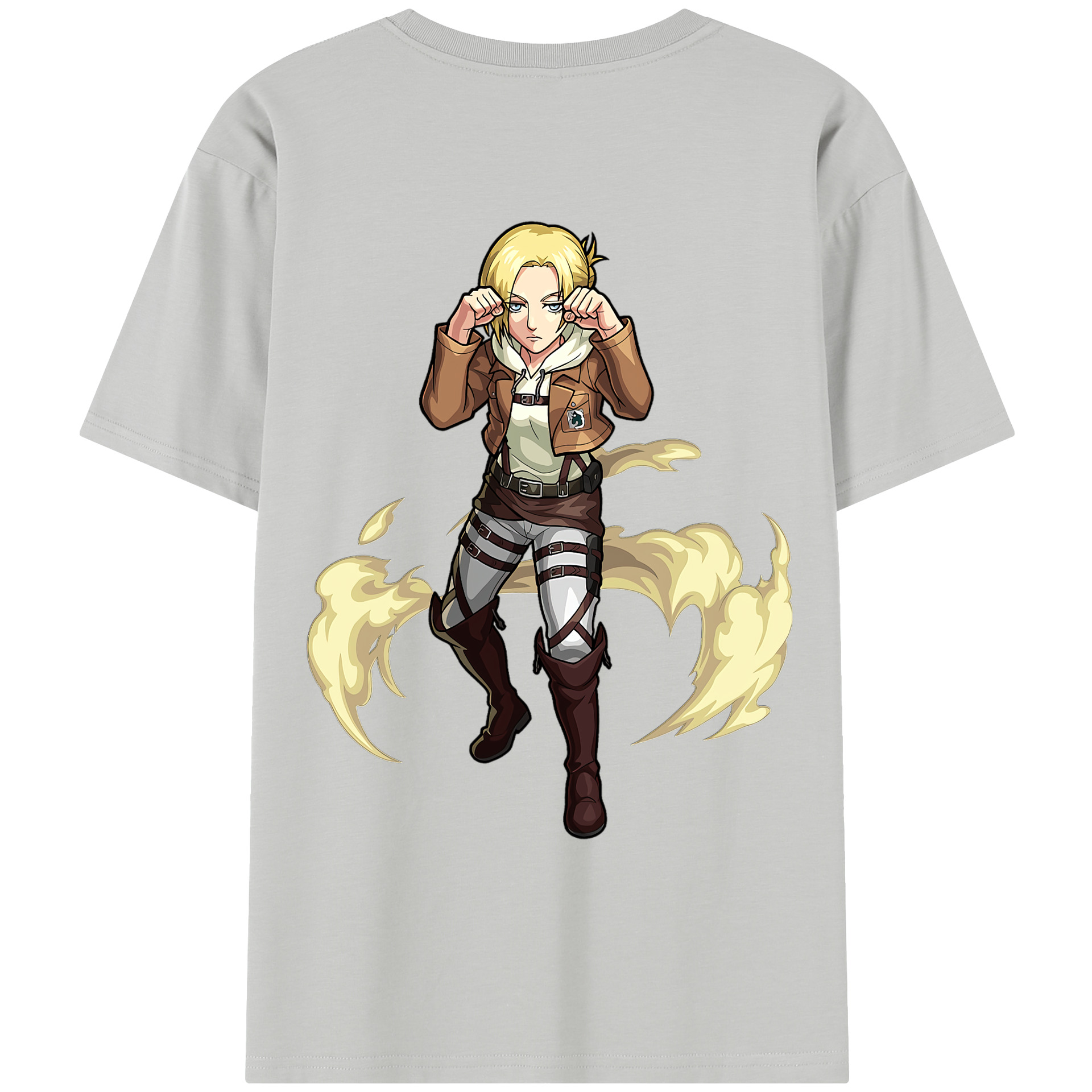 （画像用） 進撃の巨人 アニ・レオンハート Attack on Titan Annie Leonhart レディース半袖Tシャツ(バックプリント)