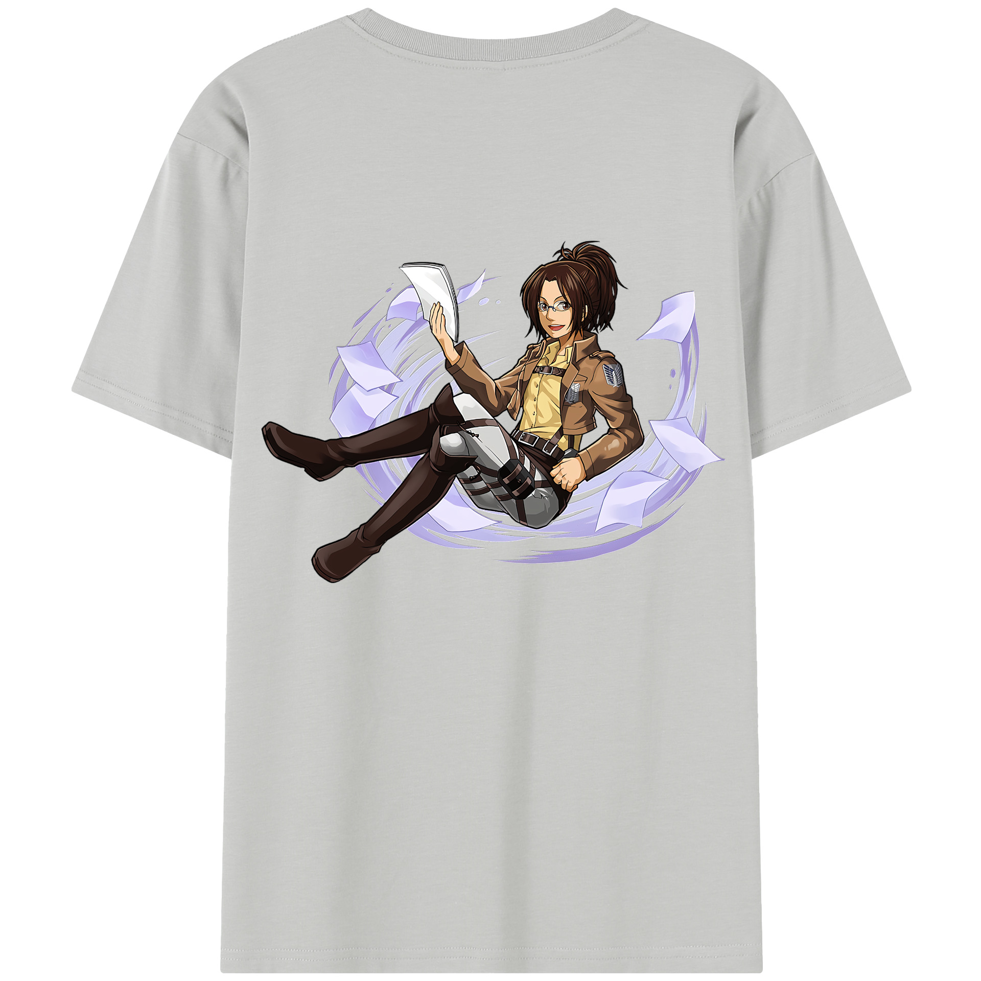 （画像用） 進撃の巨人 ハンジ·ゾエ Attack on Titan Hanji Zoe レディース半袖Tシャツ(バックプリント)