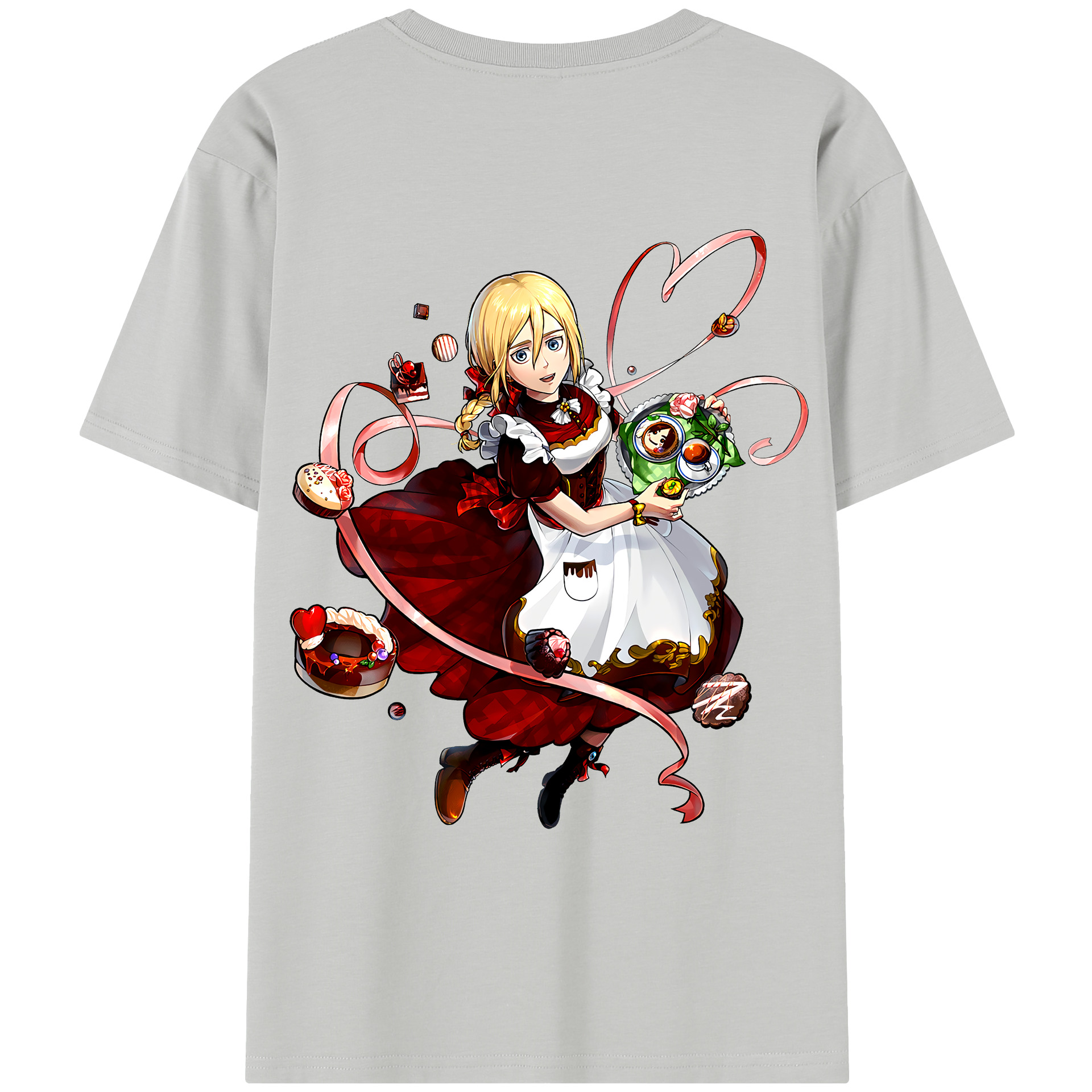 （画像用） 進撃の巨人 クリスタ·レンズ Attack on Titan Christa Lenz レディース半袖Tシャツ(バックプリント)