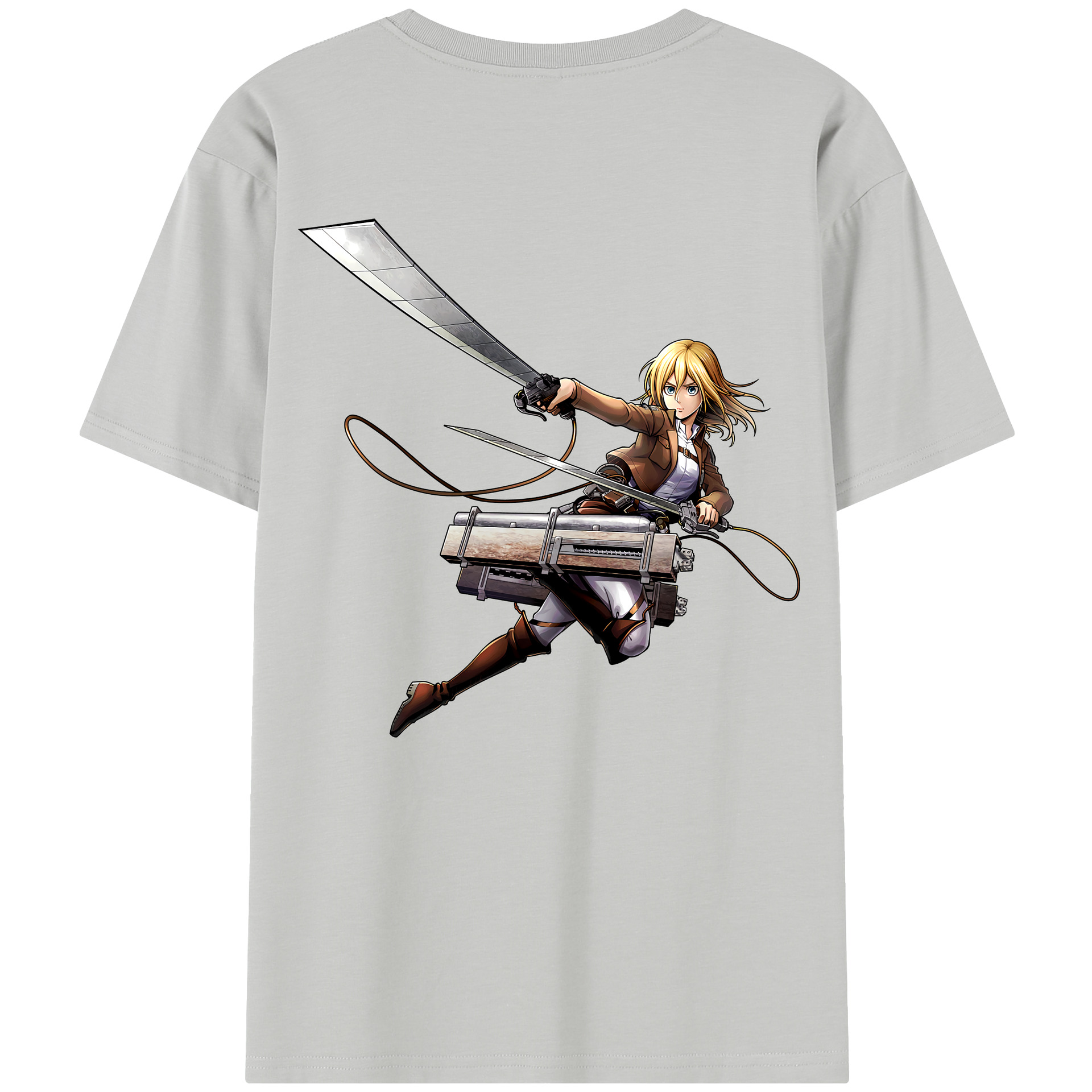 （画像用） 進撃の巨人 クリスタ·レンズ Attack on Titan Christa Lenz レディース半袖Tシャツ(バックプリント)