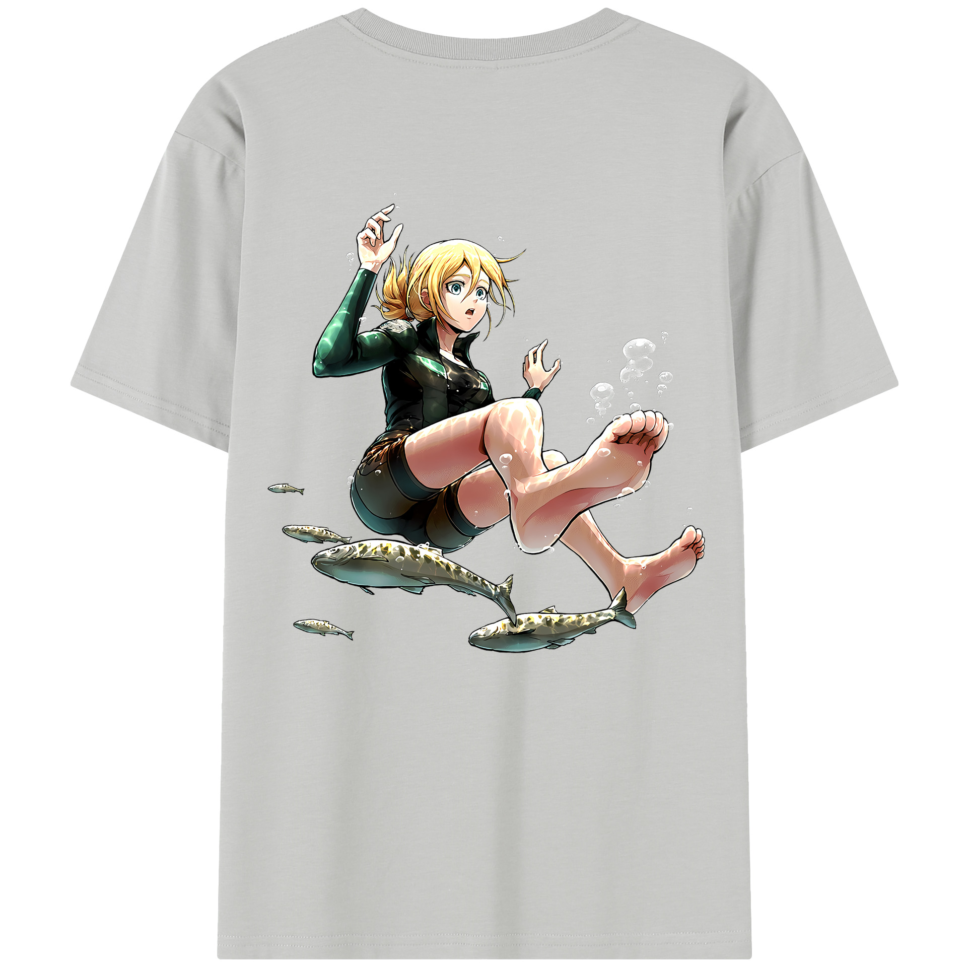 （画像用） 進撃の巨人 クリスタ·レンズ Attack on Titan Christa Lenz レディース半袖Tシャツ(バックプリント)
