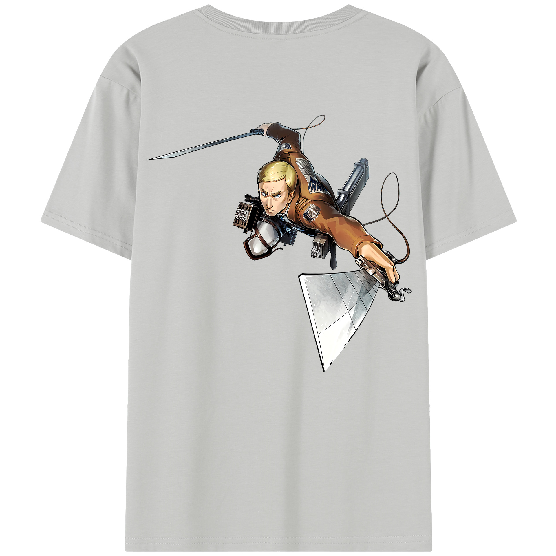 （画像用） 進撃の巨人 エルヴィン・スミス Attack on Titan Erwin Smith レディース半袖Tシャツ(バックプリント)