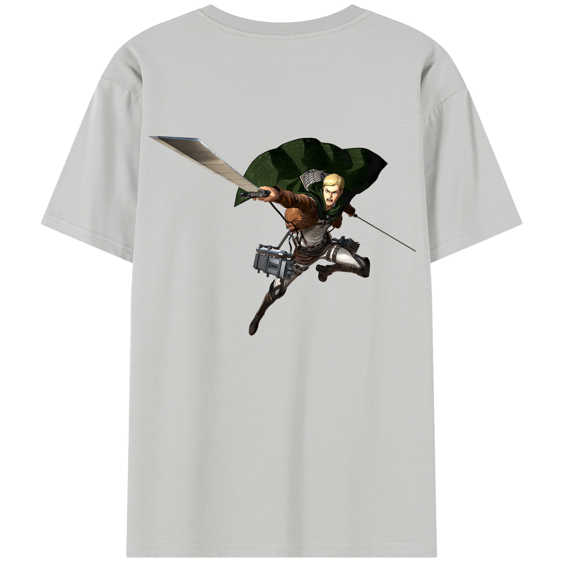 （画像用） 進撃の巨人 エルヴィン・スミス Attack on Titan Erwin Smith レディース半袖Tシャツ(バックプリント)