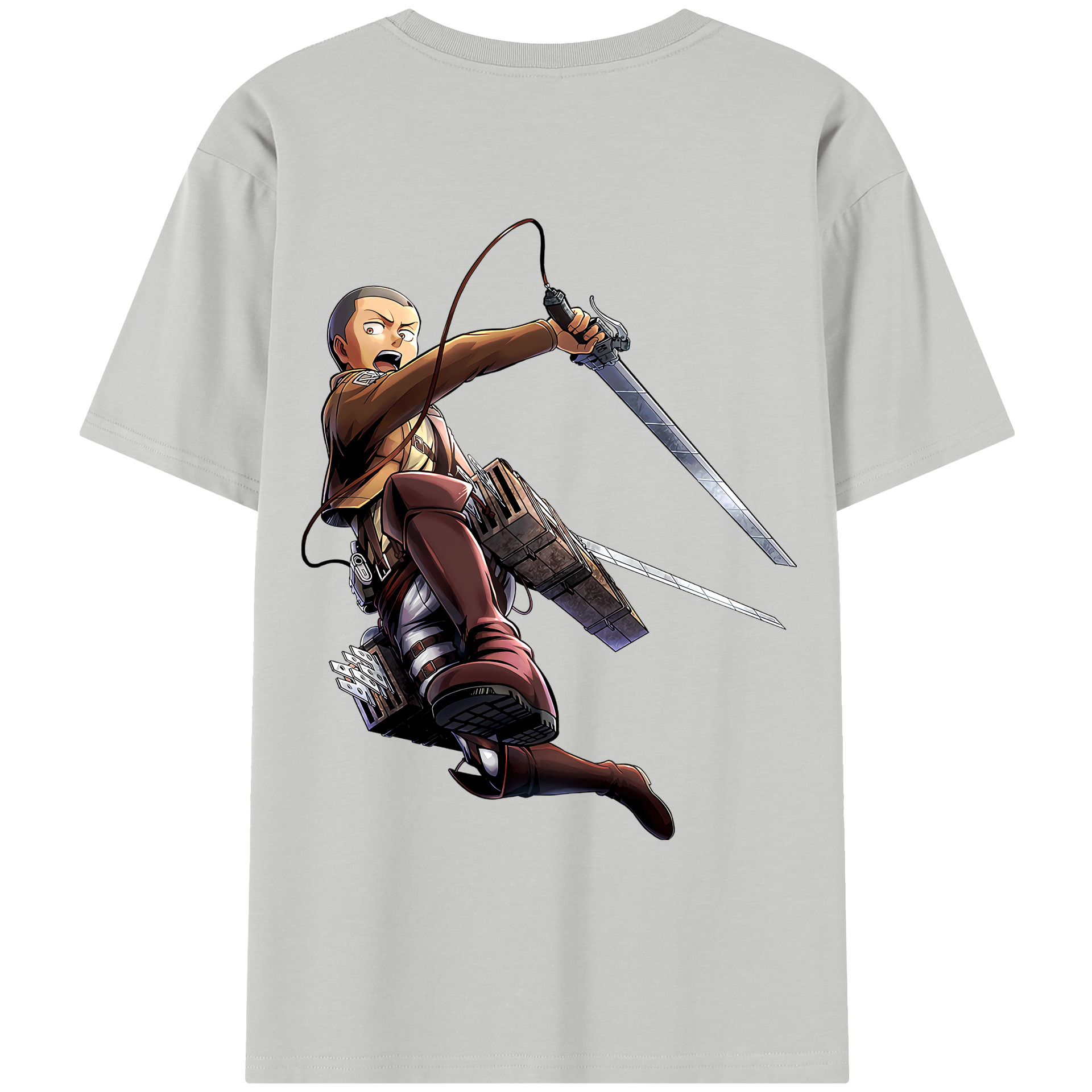 （画像用） 進撃の巨人 コニー·スプリンガー Attack on Titan Connie Springer レディース半袖Tシャツ(バックプリント)