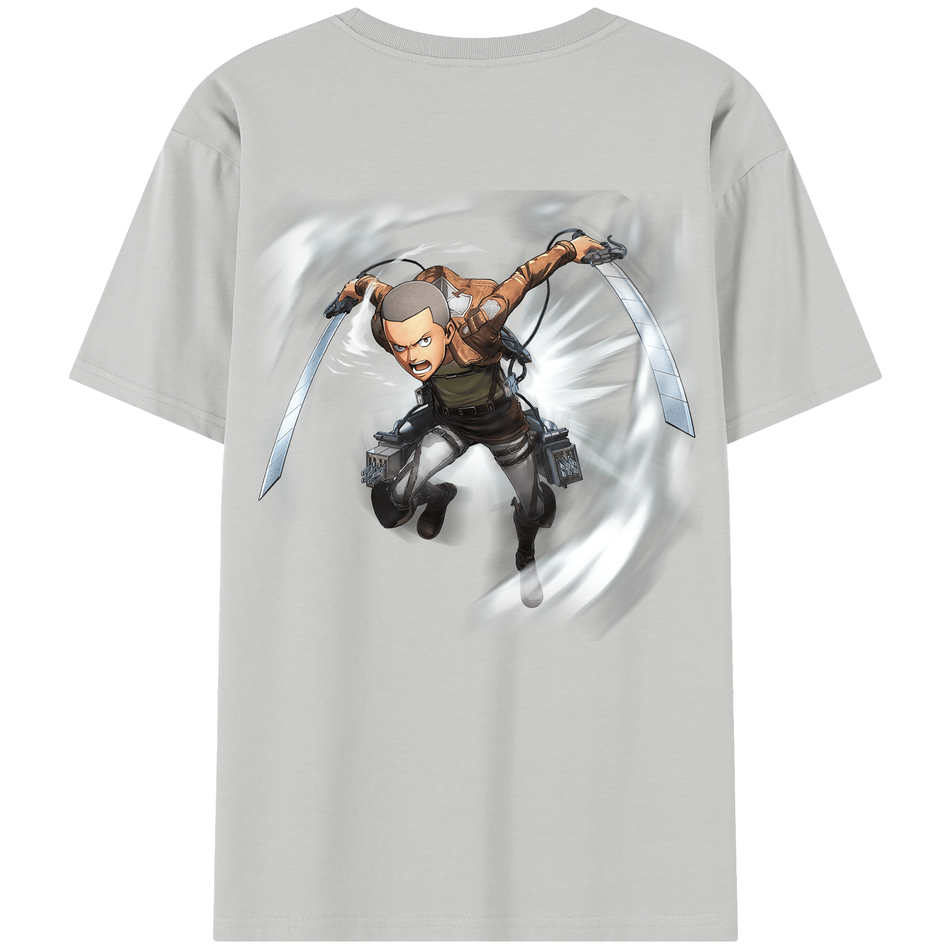 （画像用） 進撃の巨人 コニー·スプリンガー Attack on Titan Connie Springer レディース半袖Tシャツ(バックプリント)