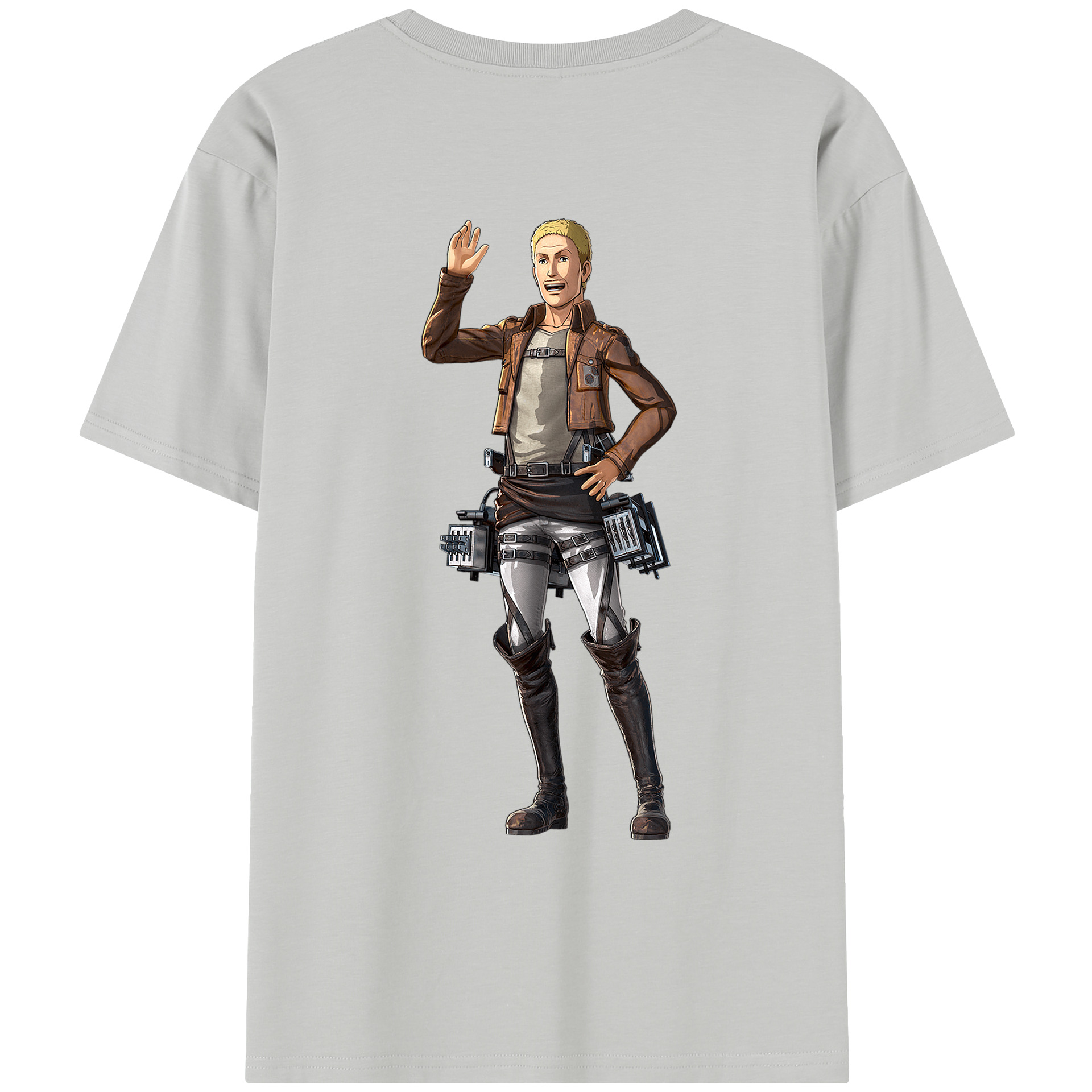 （画像用） 進撃の巨人 ハンネス Attack on Titan Hannes レディース半袖Tシャツ(バックプリント)