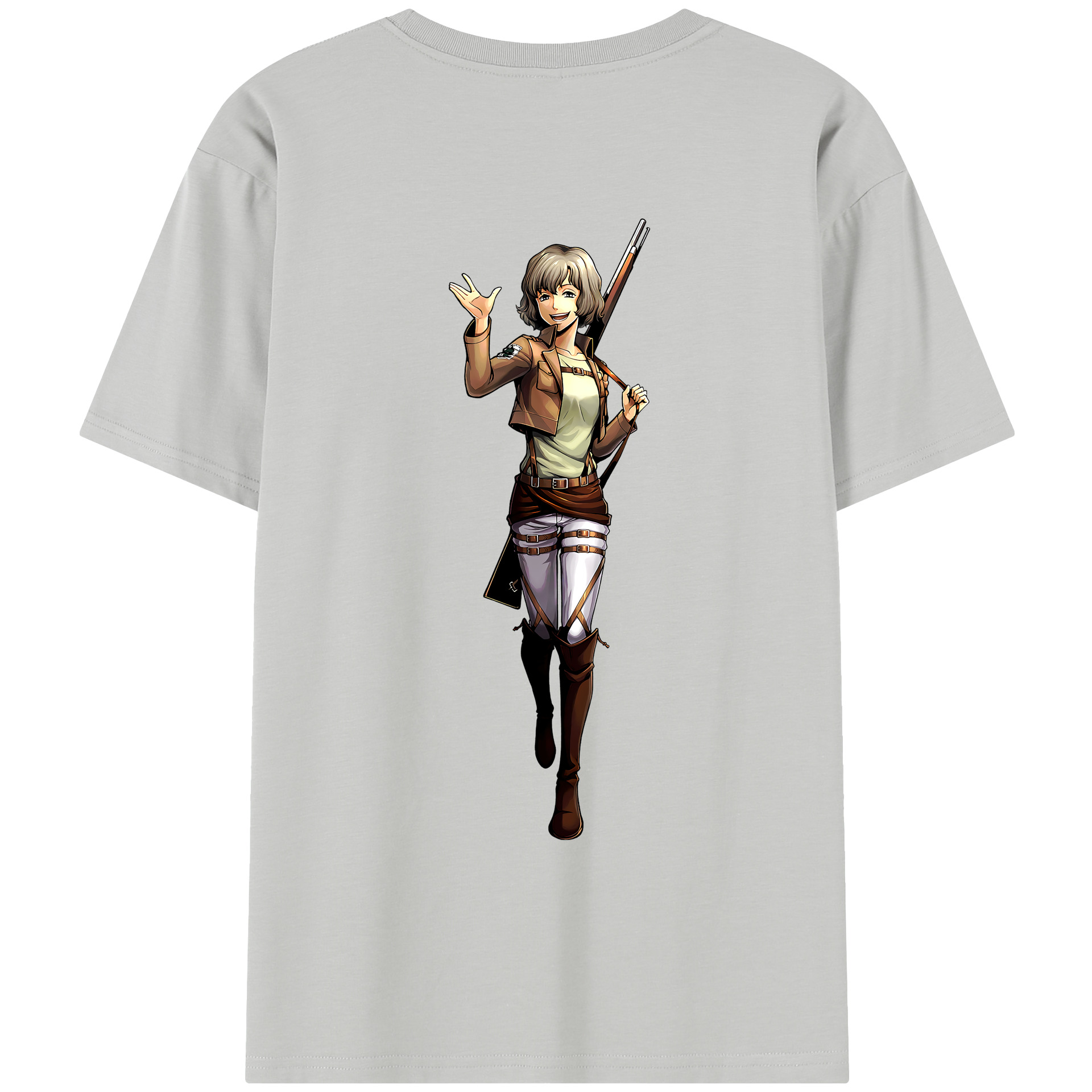 （画像用） 進撃の巨人 ヒツチ Attack on Titan Hitch レディース半袖Tシャツ(バックプリント)