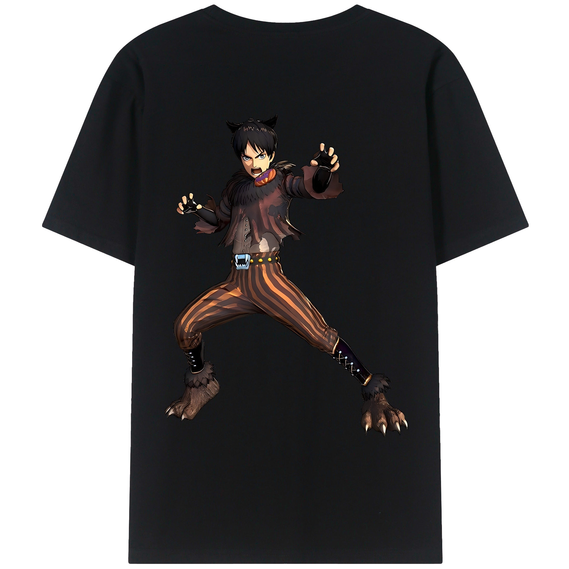 （画像用） 進撃の巨人 エレン･イェーガー Attack on Titan Eren Jäger レディース半袖Tシャツ(バックプリント)