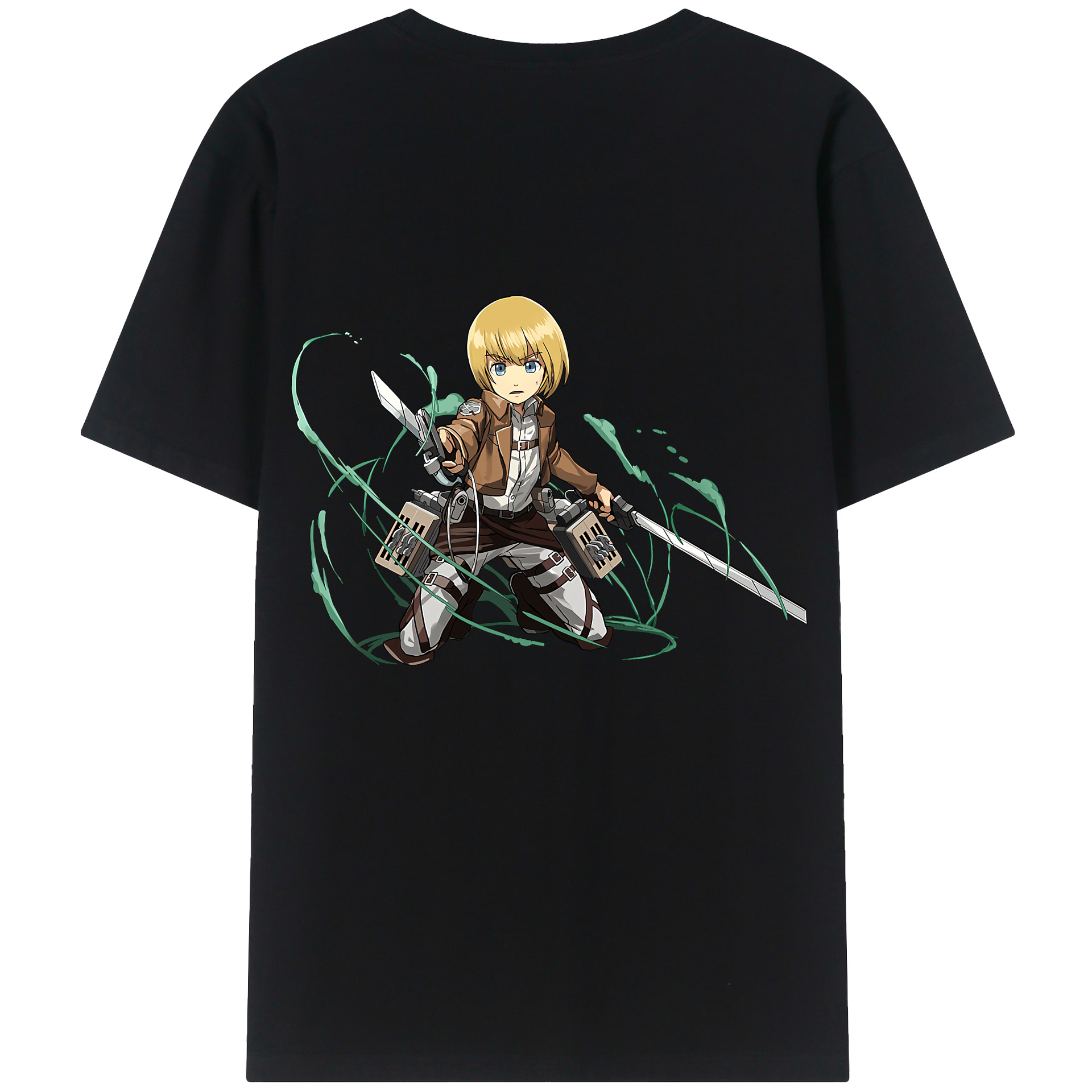 （画像用） 進撃の巨人 アルミン·アルレルト Attack on Titan Armin Arlert レディース半袖Tシャツ(バックプリント)