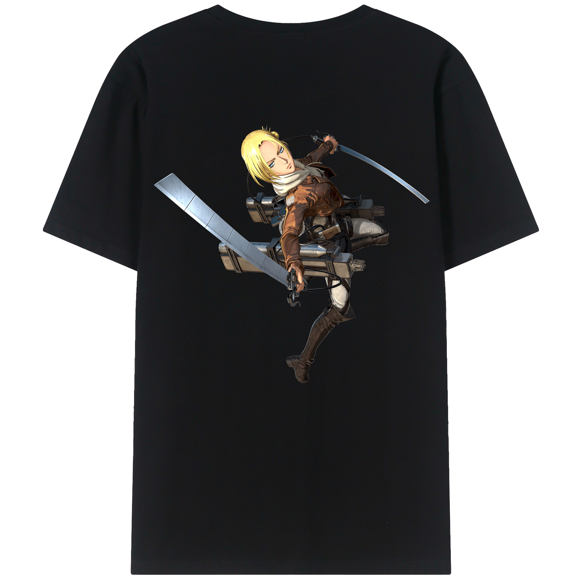 （画像用） 進撃の巨人 アニ・レオンハート Attack on Titan Annie Leonhart レディース半袖Tシャツ(バックプリント)