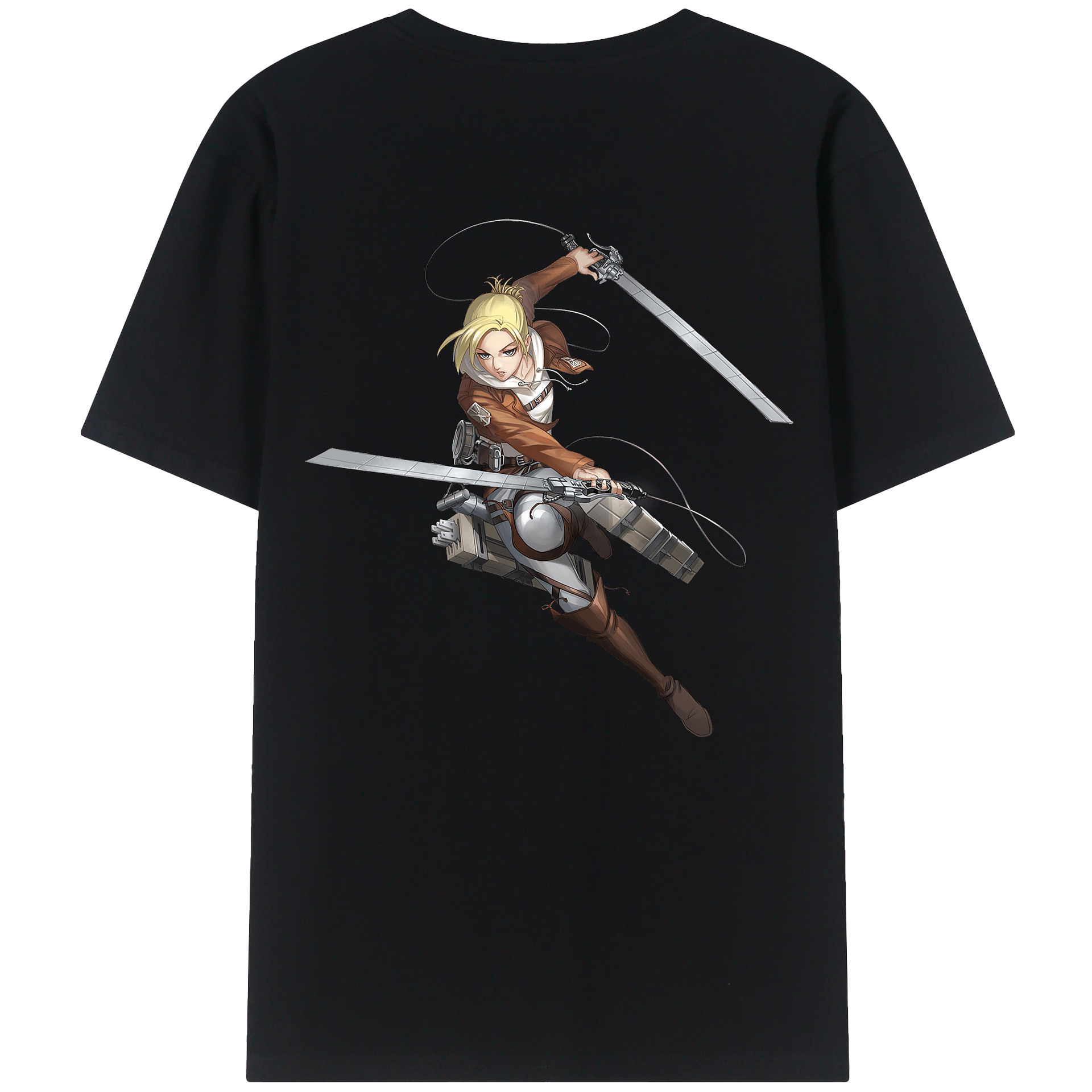 （画像用） 進撃の巨人 アニ・レオンハート Attack on Titan Annie Leonhart レディース半袖Tシャツ(バックプリント)
