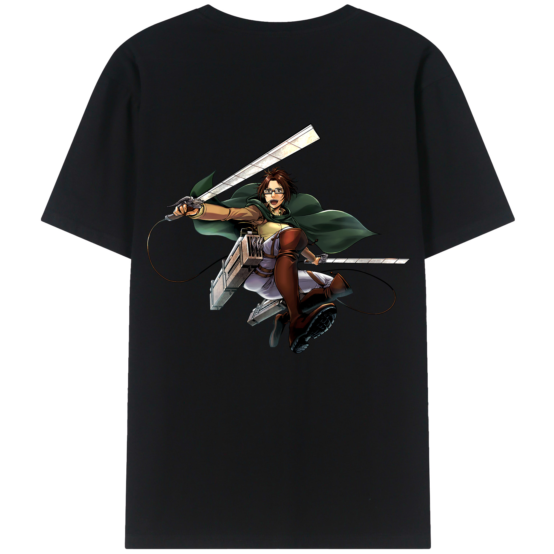 （画像用） 進撃の巨人 ハンジ·ゾエ Attack on Titan Hanji Zoe レディース半袖Tシャツ(バックプリント)