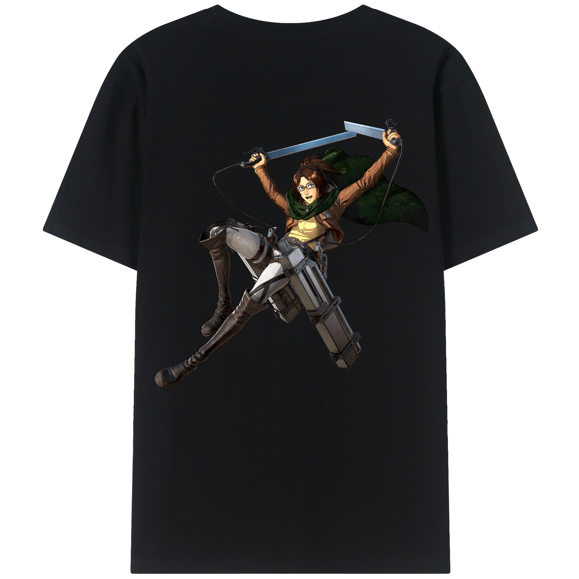 （画像用） 進撃の巨人 ハンジ·ゾエ Attack on Titan Hanji Zoe レディース半袖Tシャツ(バックプリント)