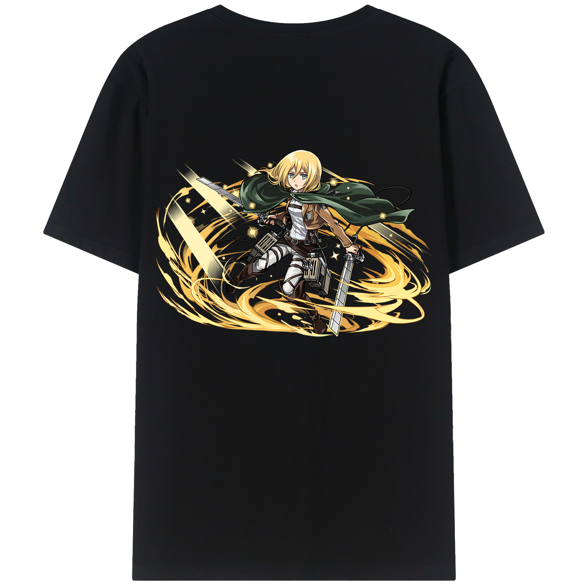 （画像用） 進撃の巨人 クリスタ·レンズ Attack on Titan Christa Lenz レディース半袖Tシャツ(バックプリント)