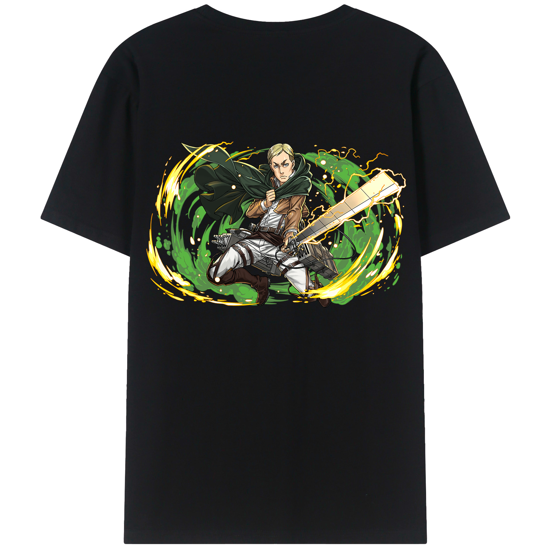 （画像用） 進撃の巨人 エルヴィン・スミス Attack on Titan Erwin Smith レディース半袖Tシャツ(バックプリント)