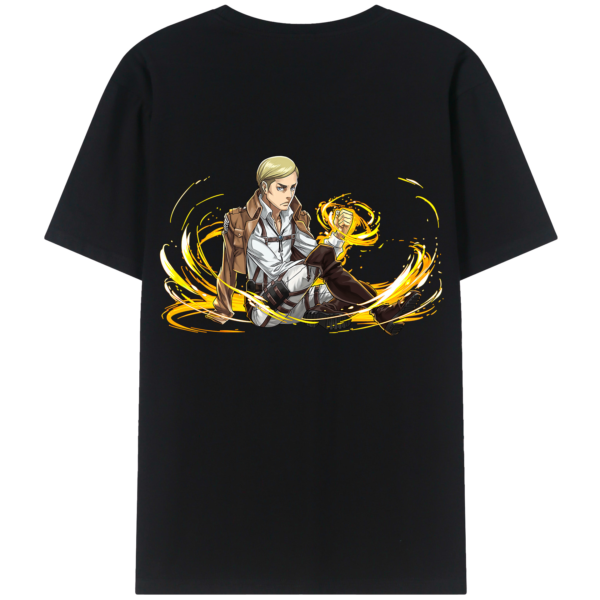 （画像用） 進撃の巨人 エルヴィン・スミス Attack on Titan Erwin Smith レディース半袖Tシャツ(バックプリント)