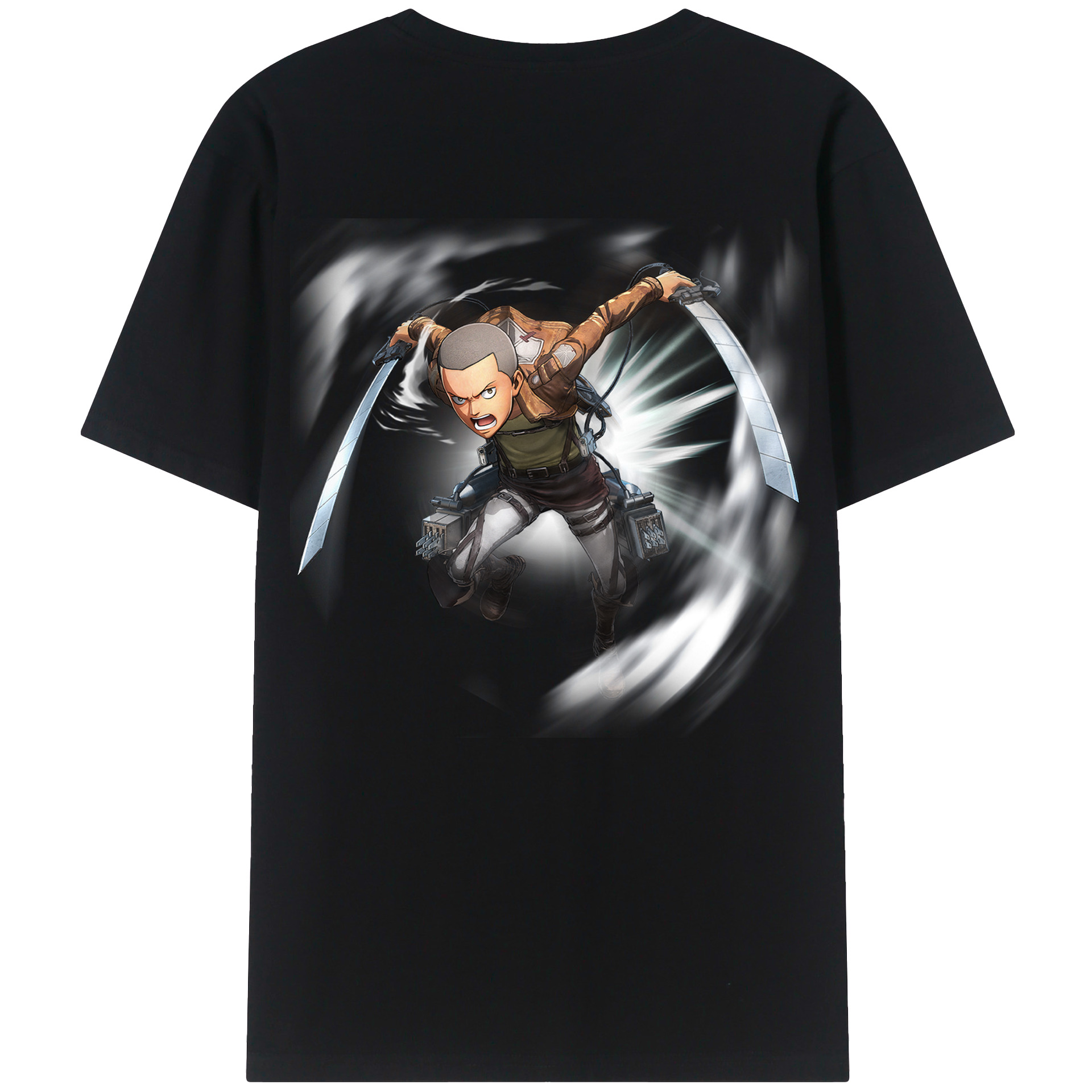 （画像用） 進撃の巨人 コニー·スプリンガー Attack on Titan Connie Springer レディース半袖Tシャツ(バックプリント)