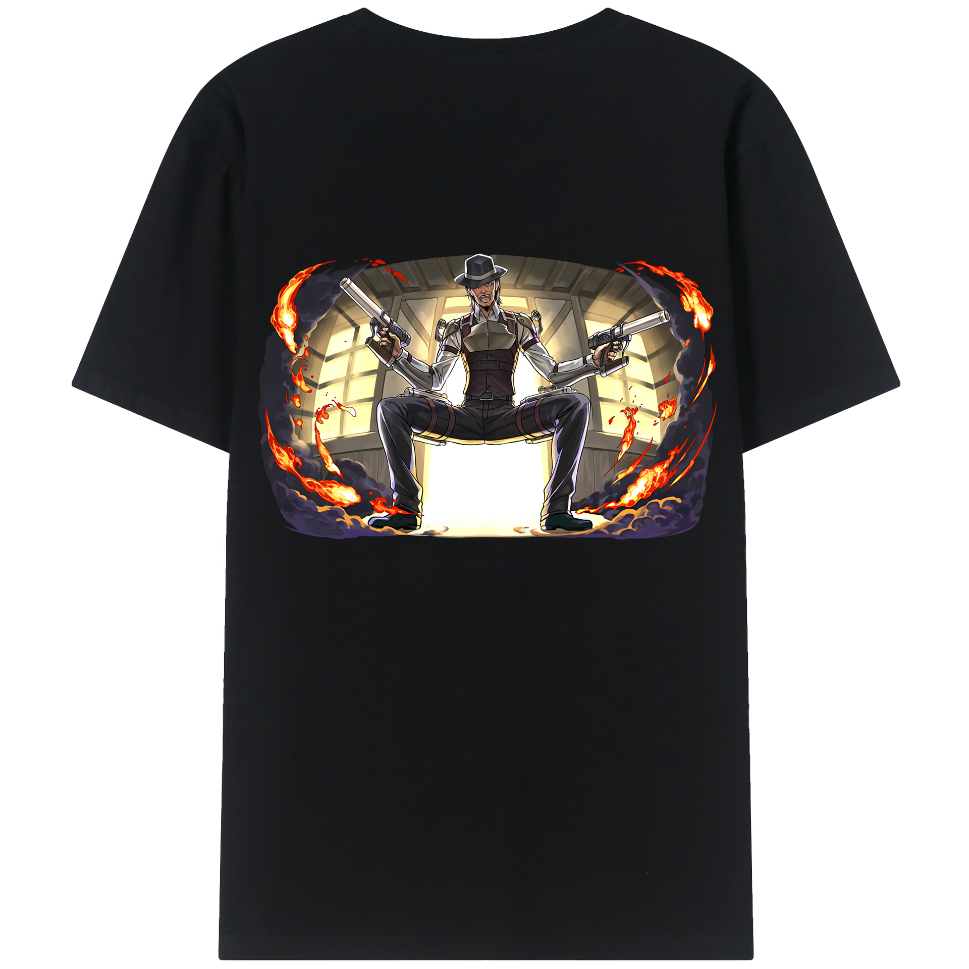 （画像用） 進撃の巨人 ケニー·アッカーマン Attack on Titan Kenny Ackerman レディース半袖Tシャツ(バックプリント)