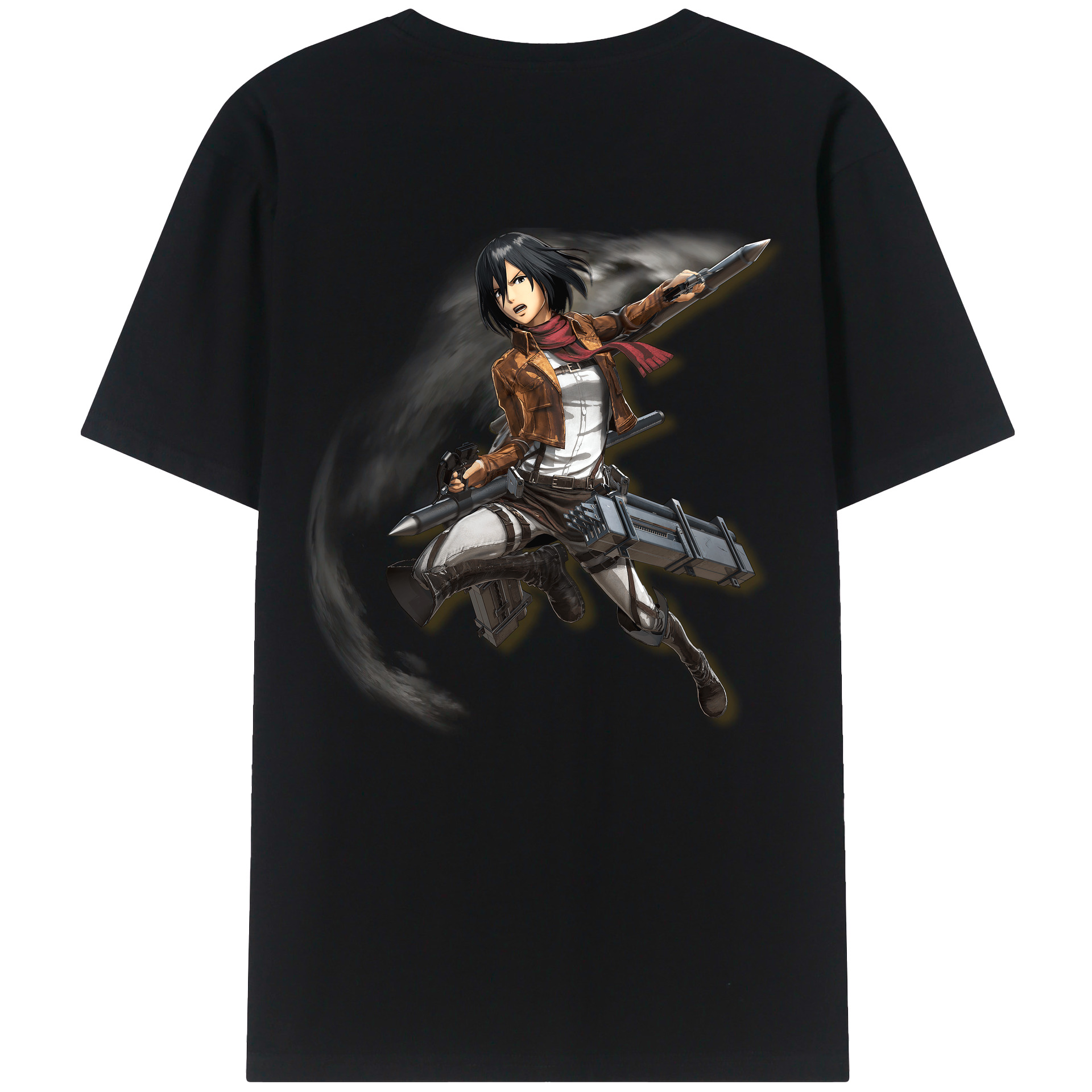 （画像用） 進撃の巨人 ミカサ·アッカーマン Attack on Titan Mikasa Ackerman レディース半袖Tシャツ(バックプリント)