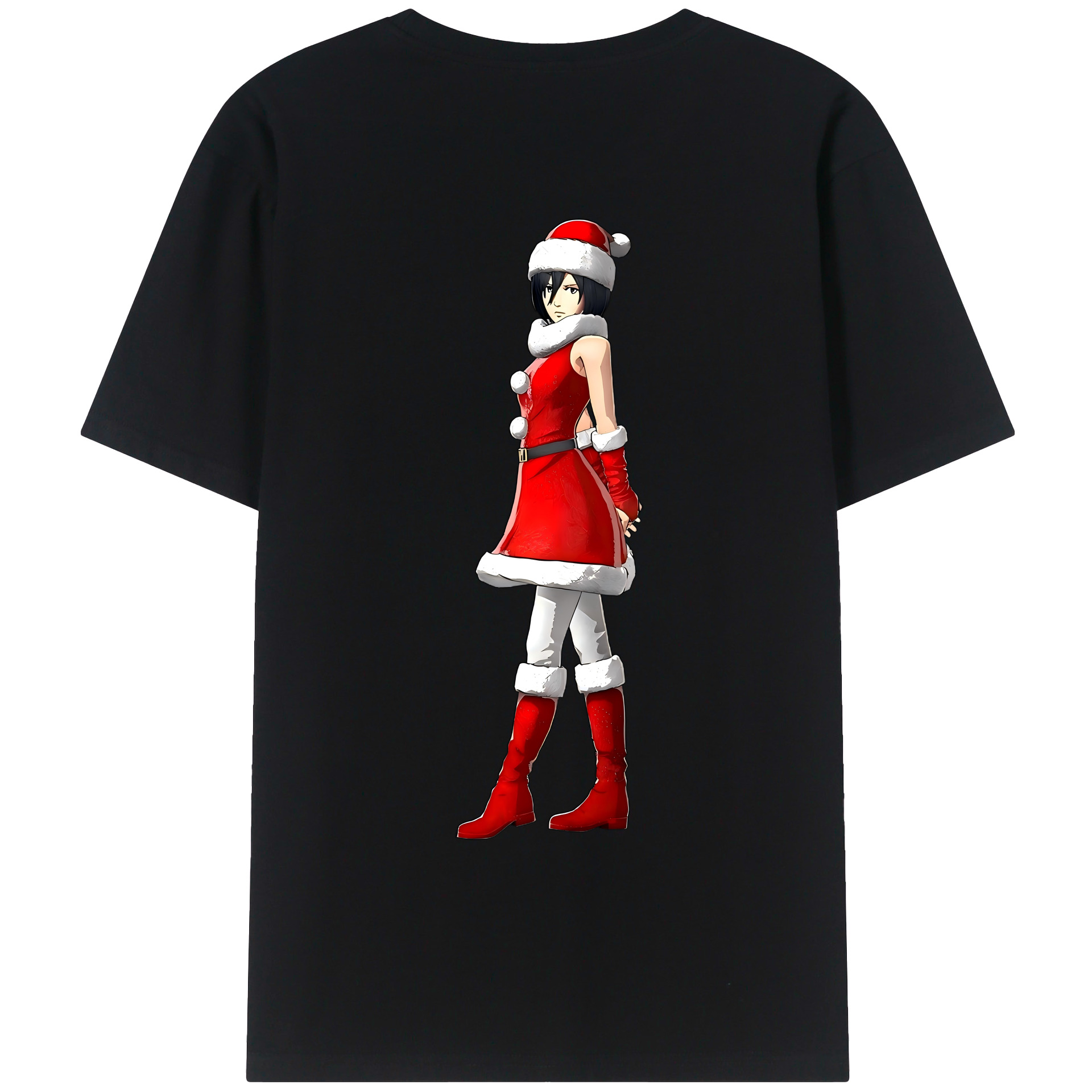 （画像用） 進撃の巨人 ミカサ·アッカーマン Attack on Titan Mikasa Ackerman レディース半袖Tシャツ(バックプリント)